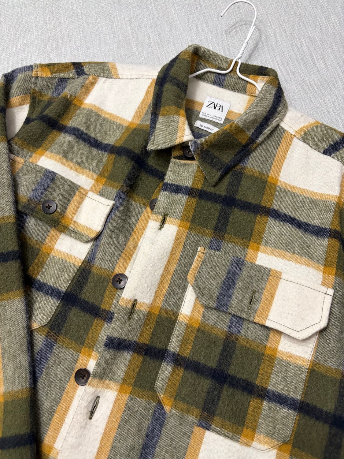 자라 체크 패턴 셔츠 상품이미지3