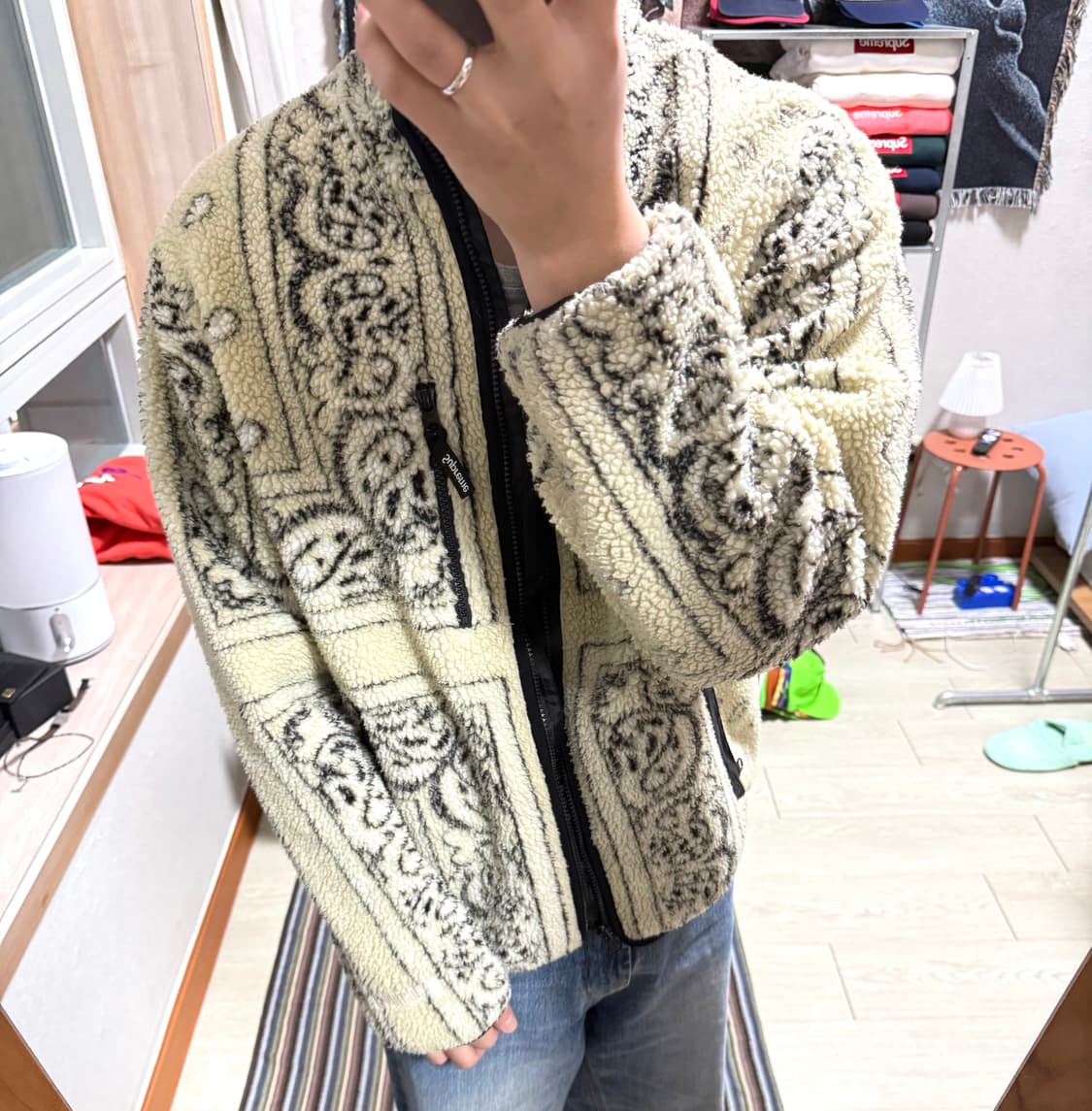 슈프림 반다나 리버시블 후리스 상품이미지1