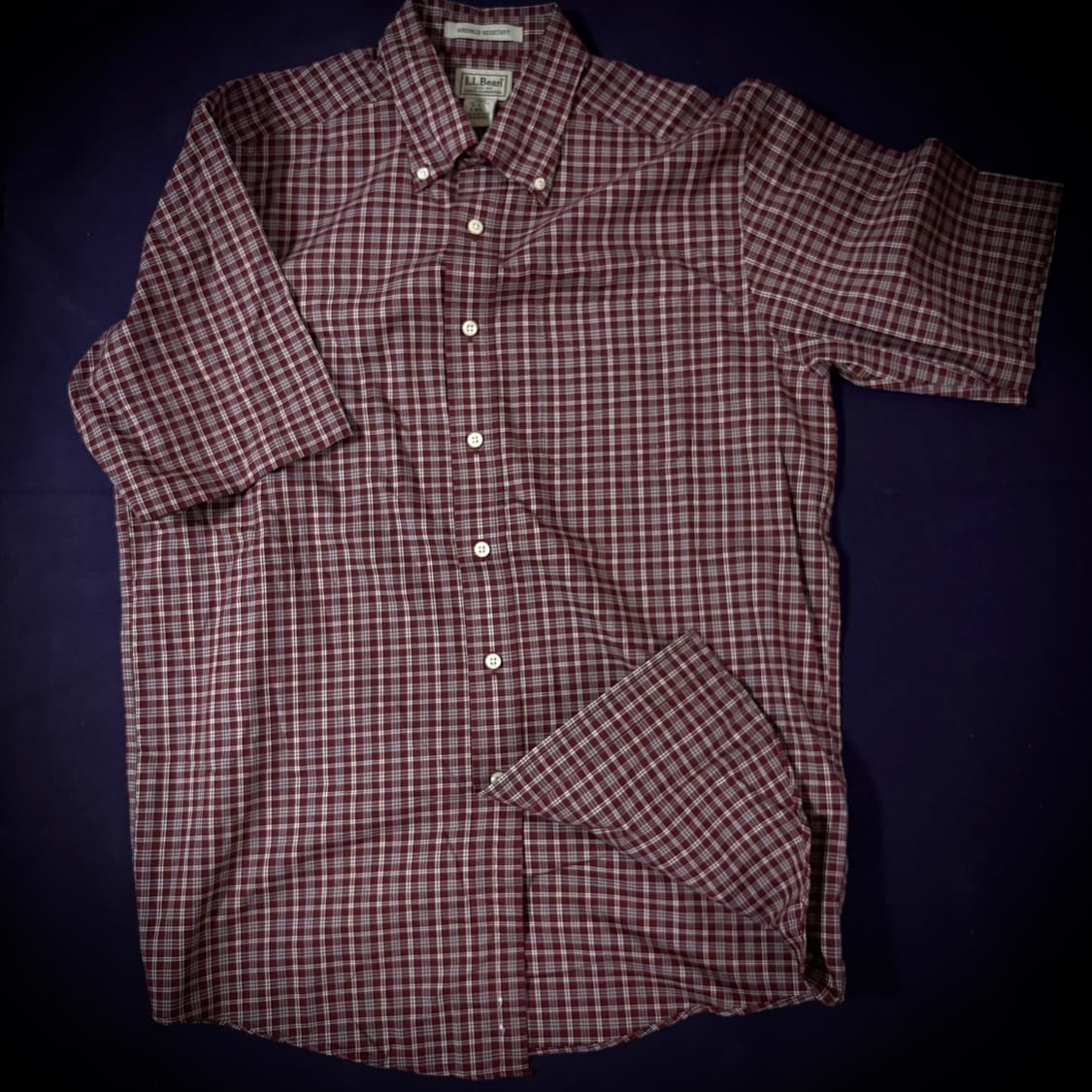 L.L.Bean Burgundy Check Shirt 상품이미지4