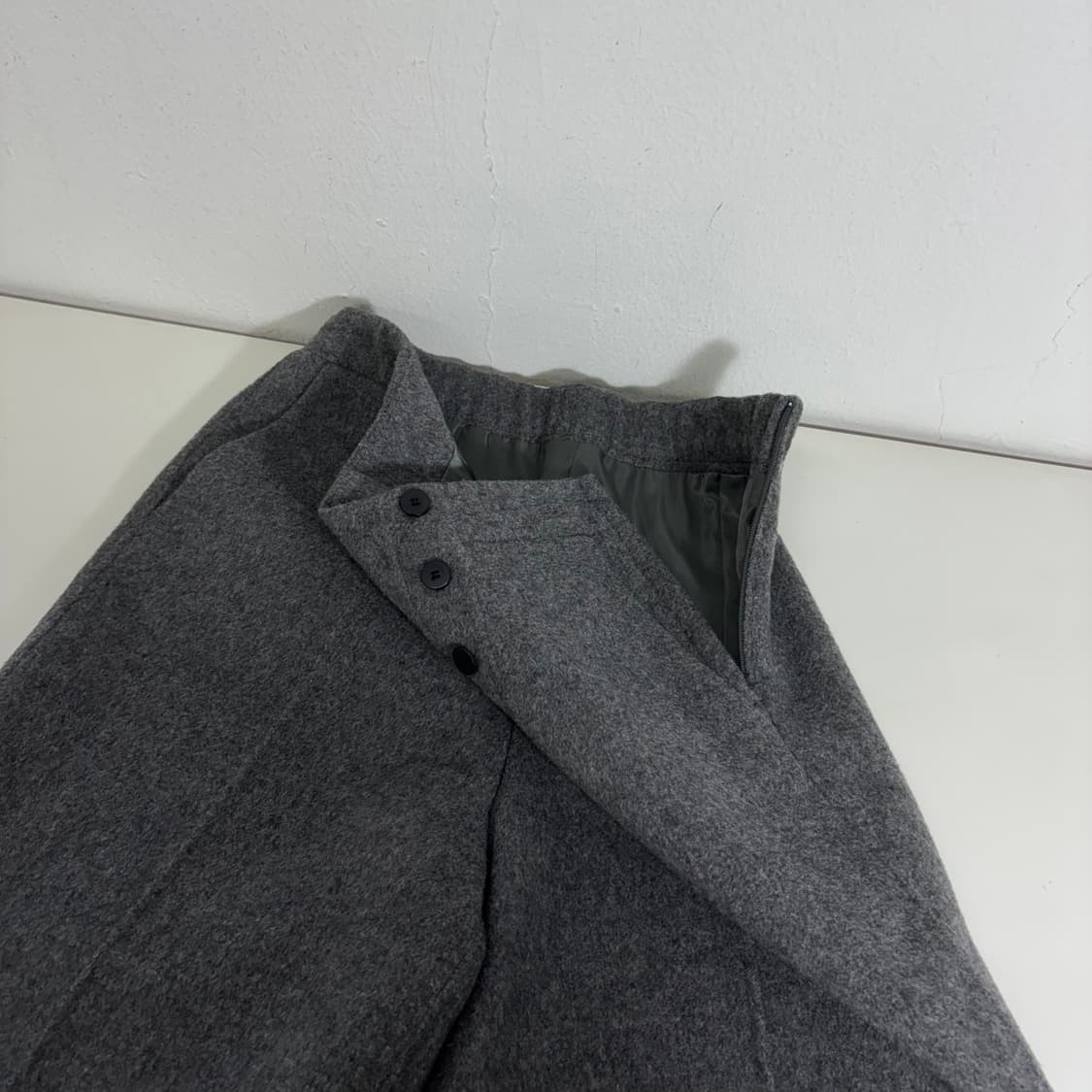 우먼L-XL 77 쏘울 SOWOOL 그레이 와이드핏 9부 울슬랙스 상품이미지3