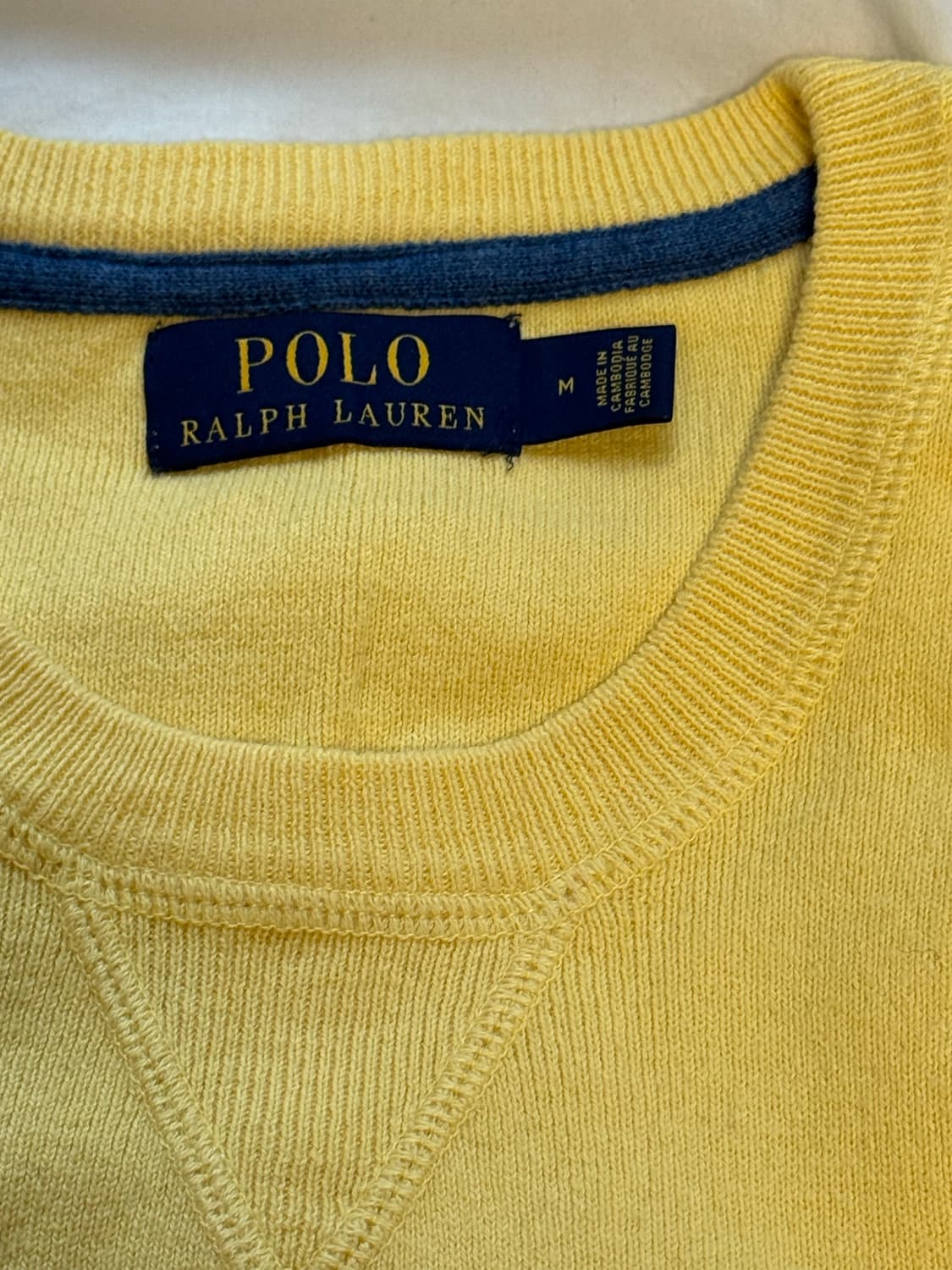 폴로 랄프로렌 맨투맨 옐로우 M (콤드 코튼 니트스웨터) 상품이미지3