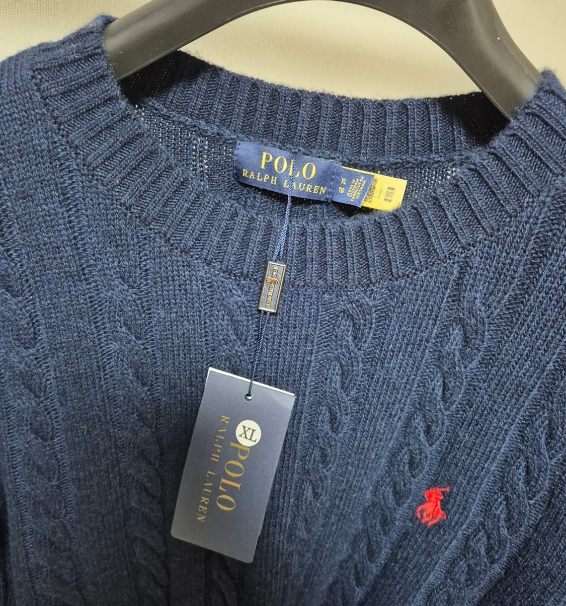 폴로 꽈배기 니트 검정,곤색,회색 (새상품) 상품이미지8