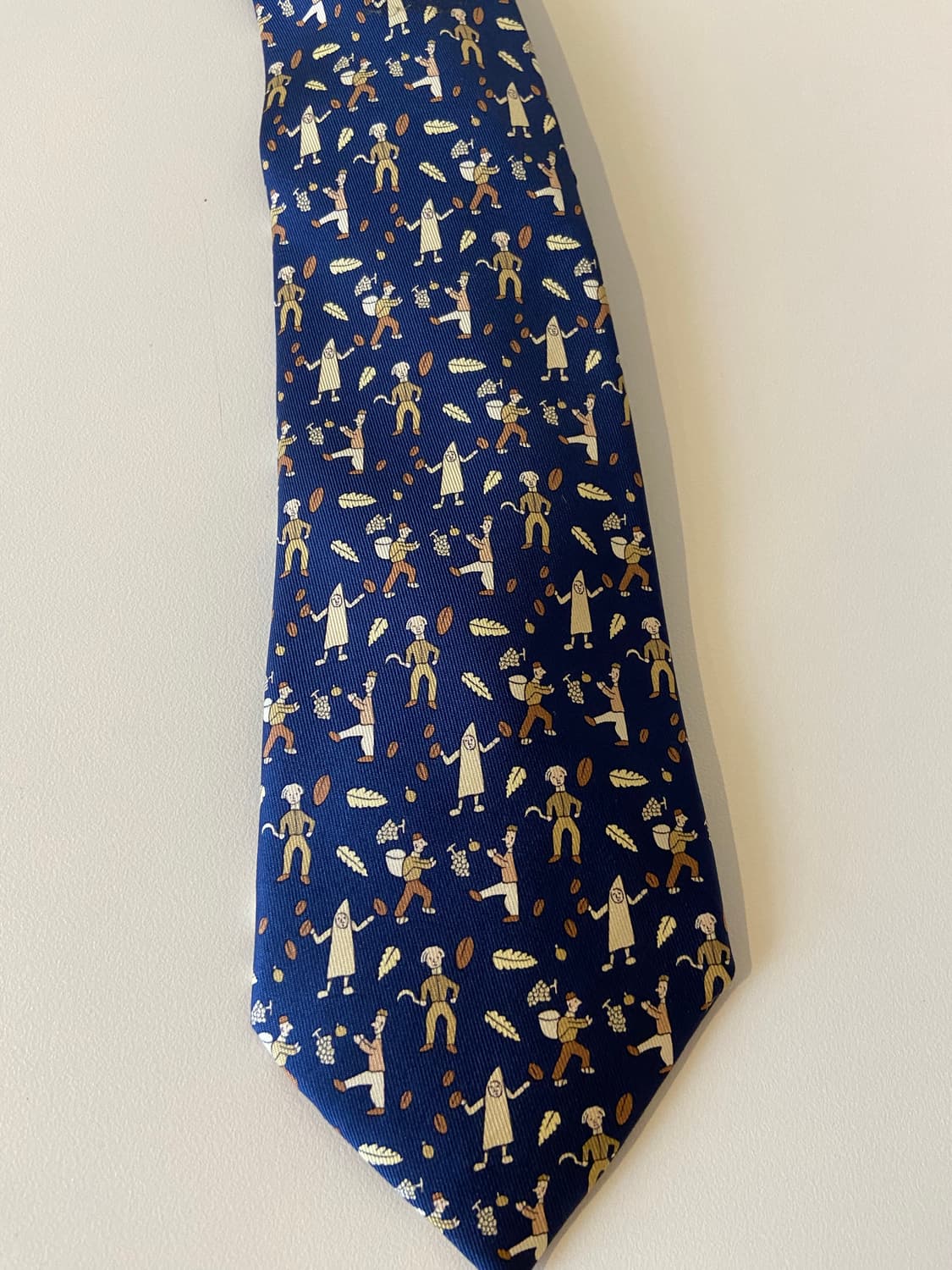 에르메스 네이비 패턴 넥타이 상품이미지2