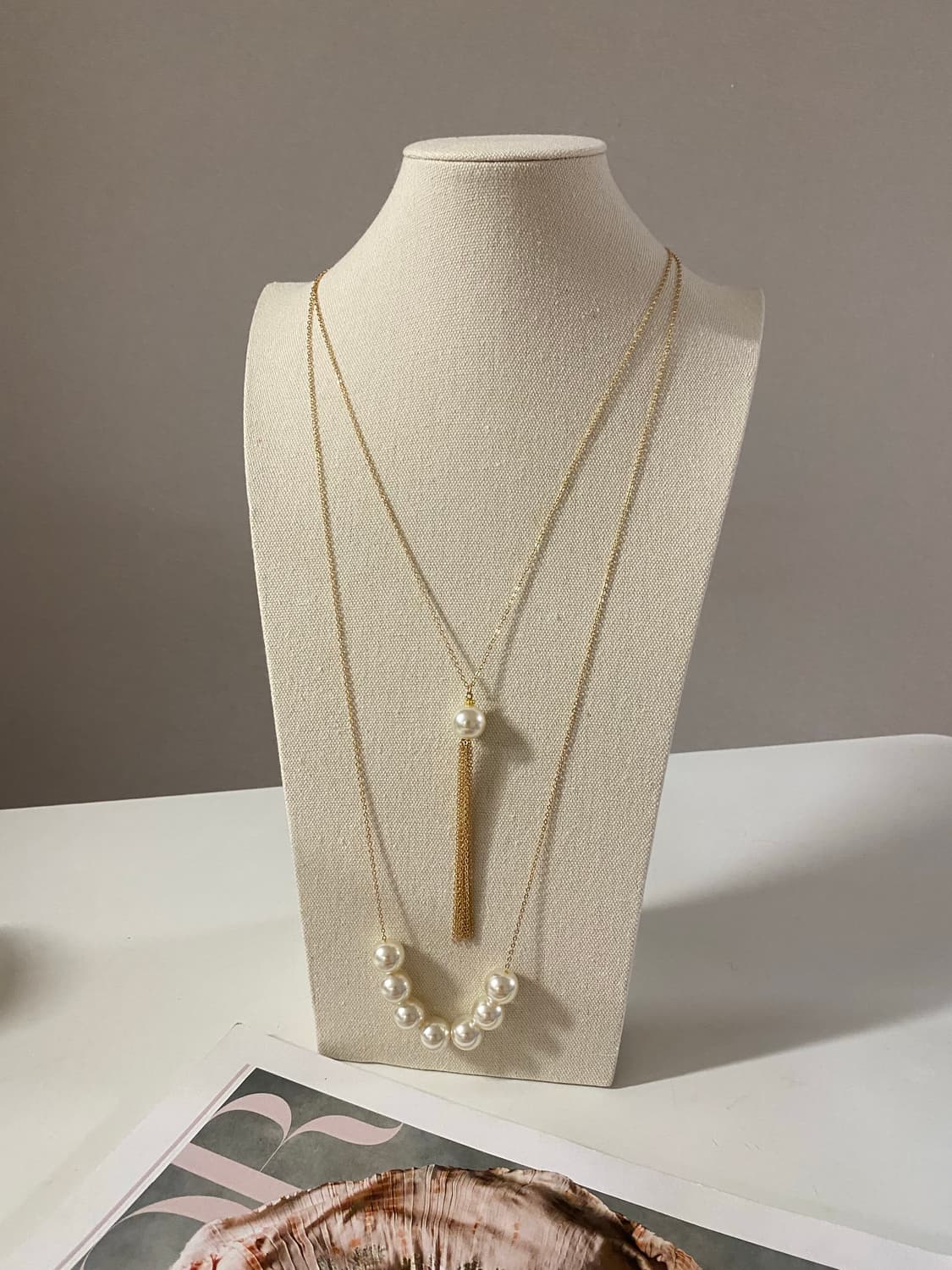 골드 체인 진주 목걸이 상품이미지1