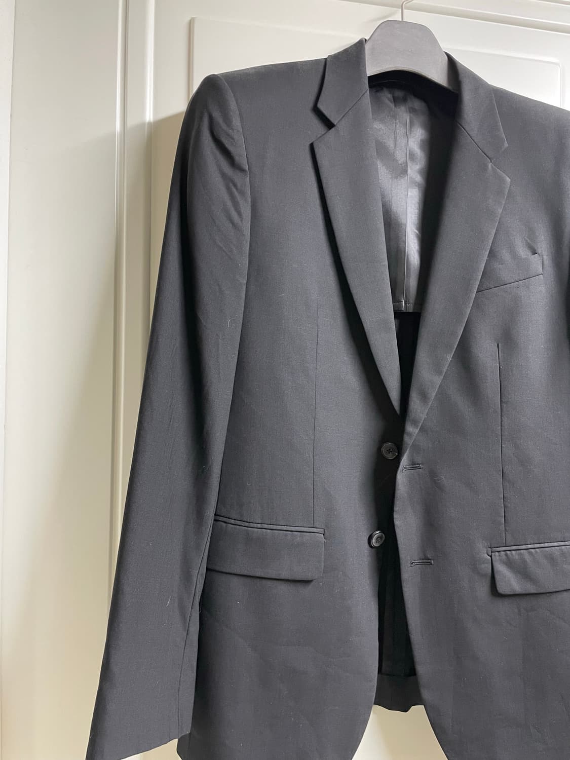 티아이포맨(T.I FOR MEN) 블랙 울 100% 싱글 자켓/ 마이 상품이미지4