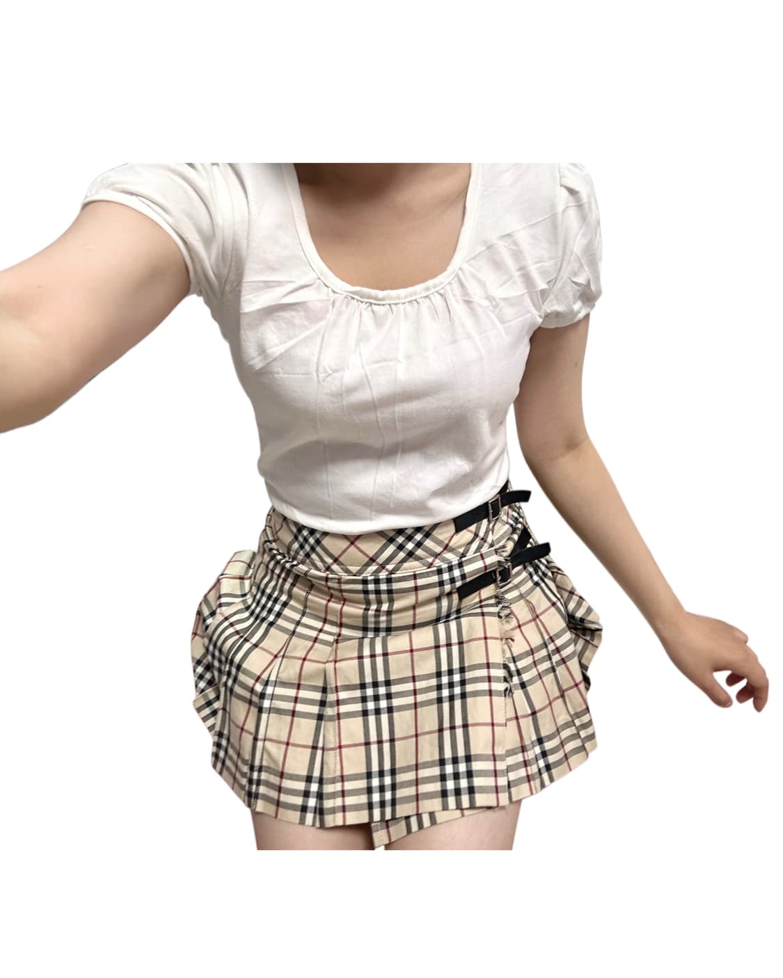 버버리 일본 블루라벨 정품 체크 미니스커트 빈티지 상품이미지3