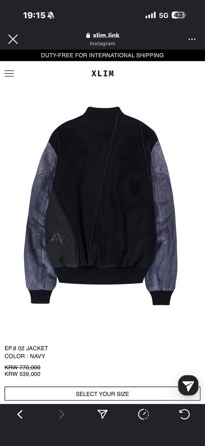 엑슬림 자켓 XL 새제품 상품이미지4