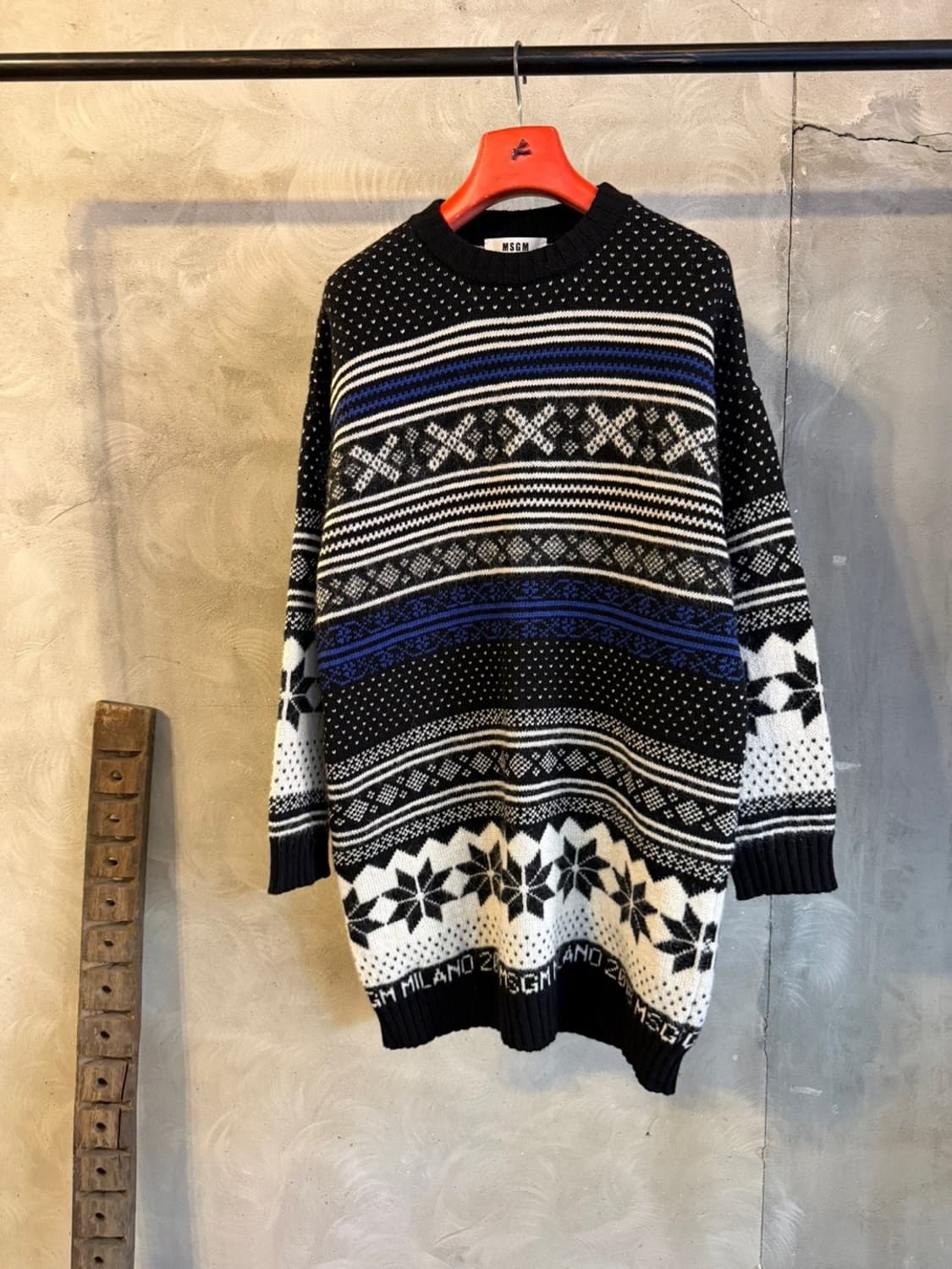 MSGM 노르딕패턴 니트원피스 여성66 상품이미지10