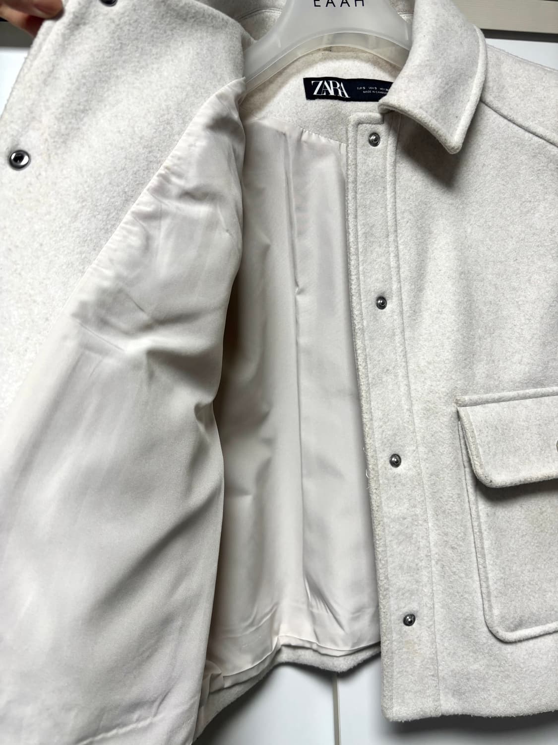 자라 Zara 아이보리 가을/겨울 자켓 S 상품이미지3