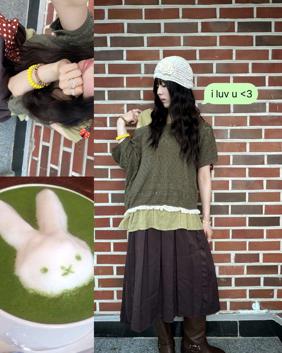 녹차 모리걸 빈티지 코디세트 4pcs 상품이미지1