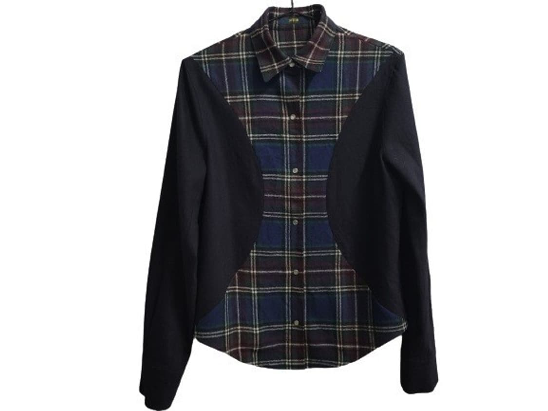 SYSTEM 시스템 모직 체크배색 케주얼 남방 66

 상품이미지1