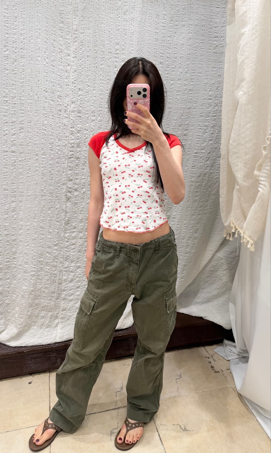 khaki cargo casual pants 상품이미지5