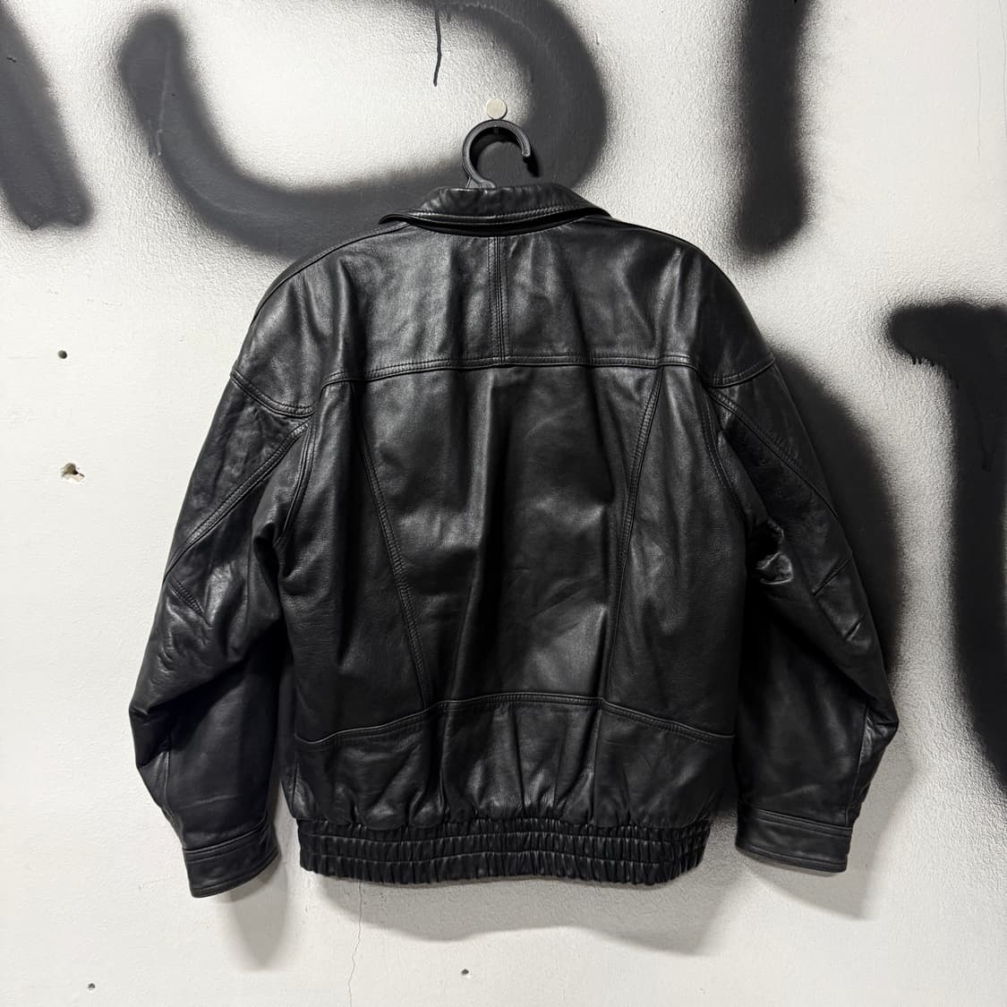 VTG 빈티지 100% 쉽스킨 양가죽 싱글 버튼 크롭 가디건 봄버 자켓 상품이미지2