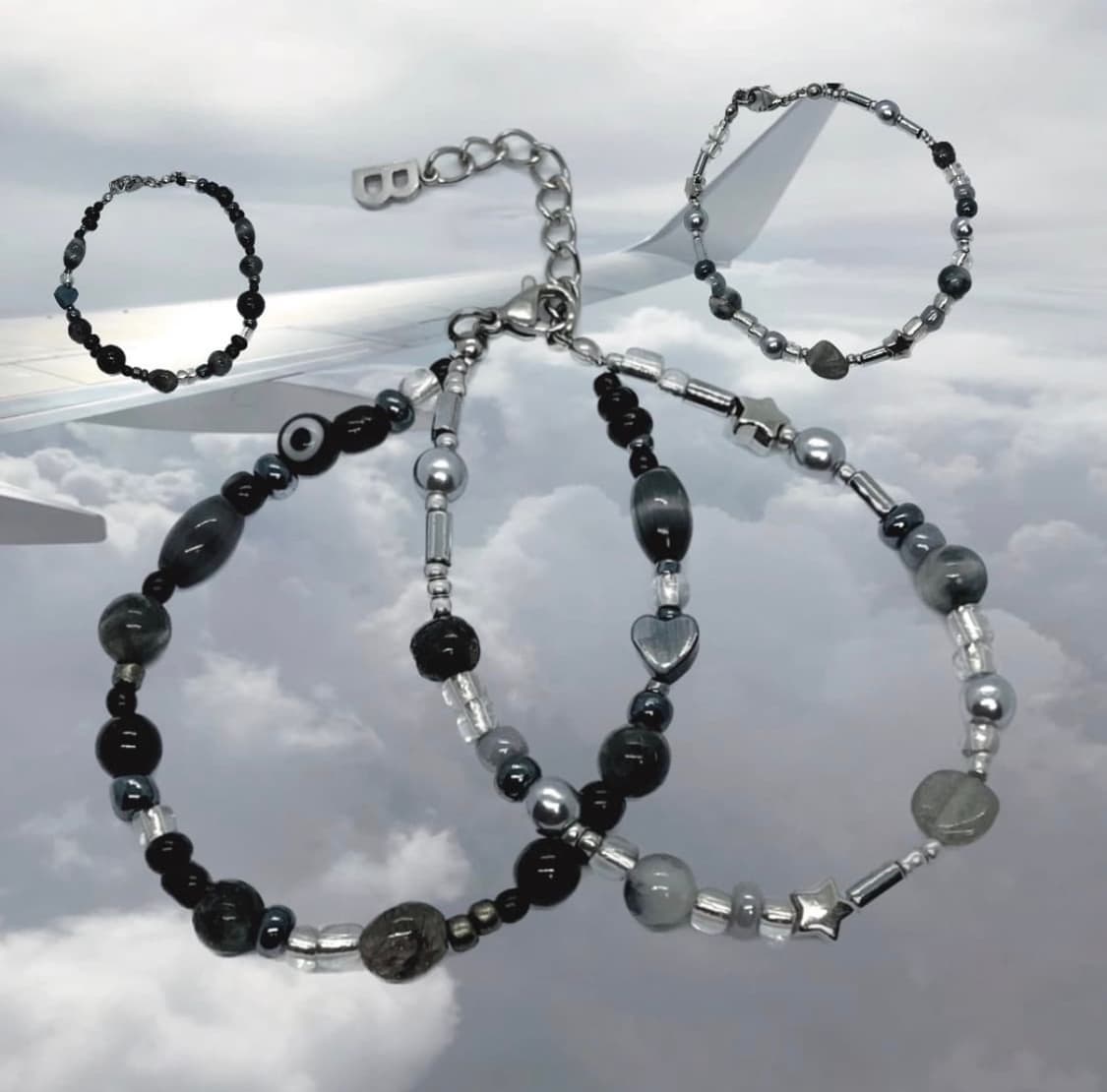Black&Silver Layered Bracelet 상품이미지1