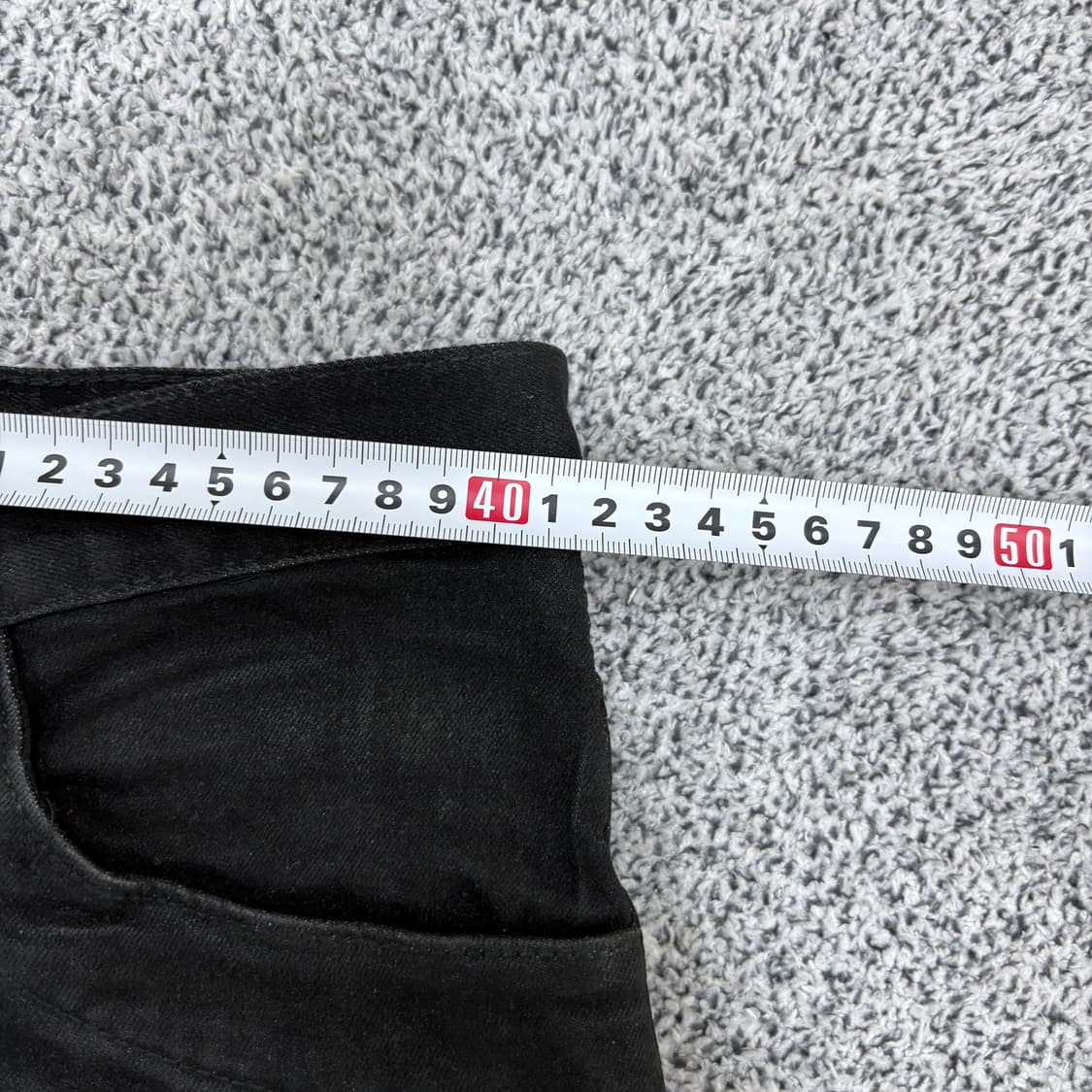 발망 바이커 블랙 진 팬츠 흑청 바지 0312J 상품이미지7