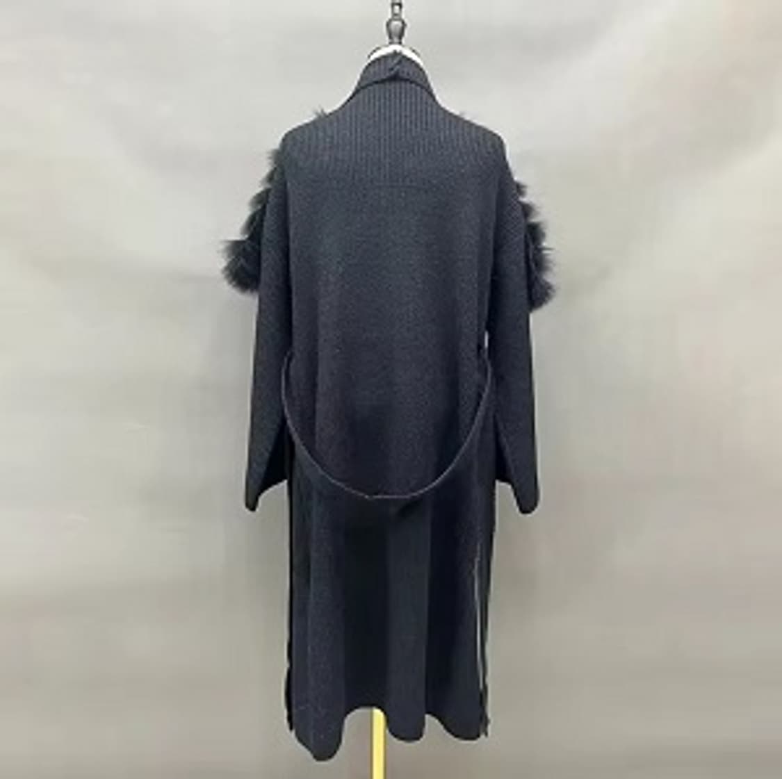 폭스퍼 트리밍 롱 가디건 코트 (새상품) 상품이미지3