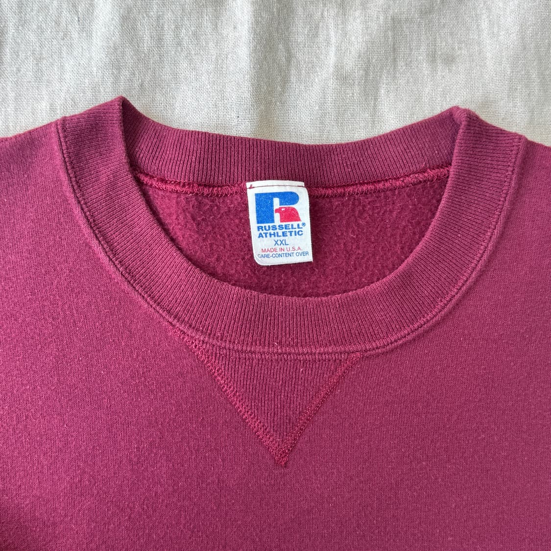 러셀 애슬레틱 90s 재팬 버건디 스웻셔츠 XXL 상품이미지4