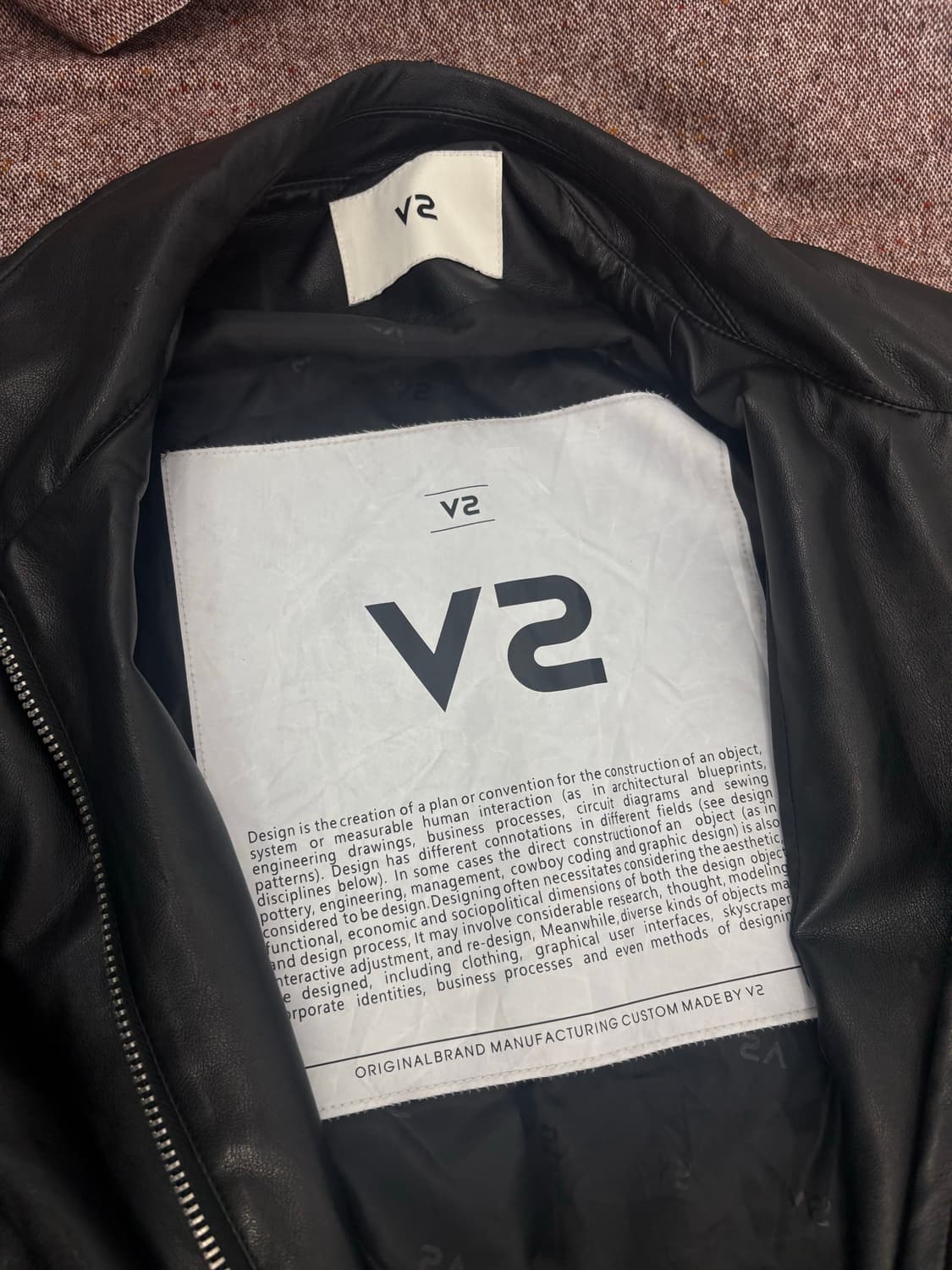 V2 오버핏 블랙 레더 자켓 a222 상품이미지2