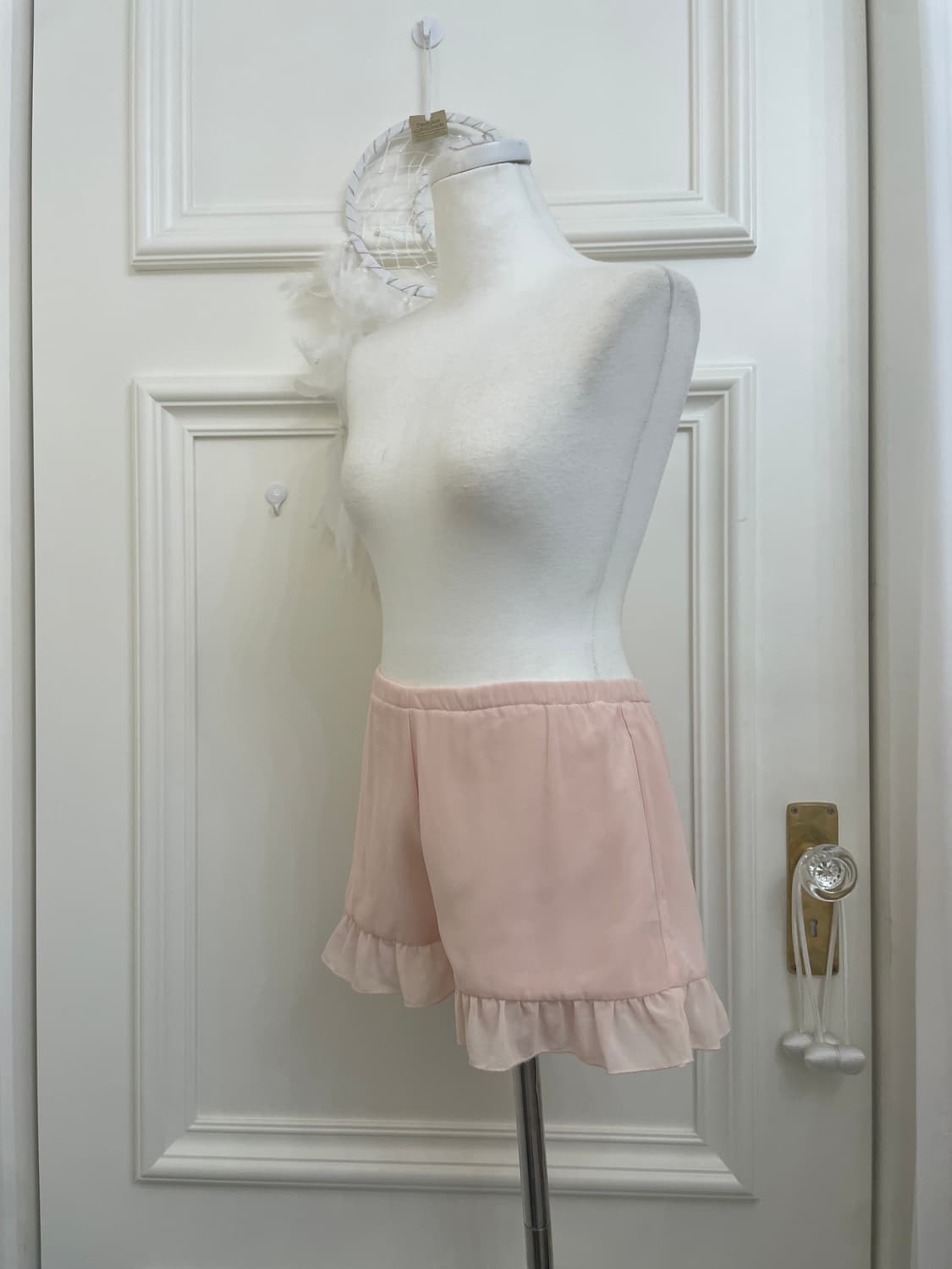 coral ruffle point banding mini pants 상품이미지2