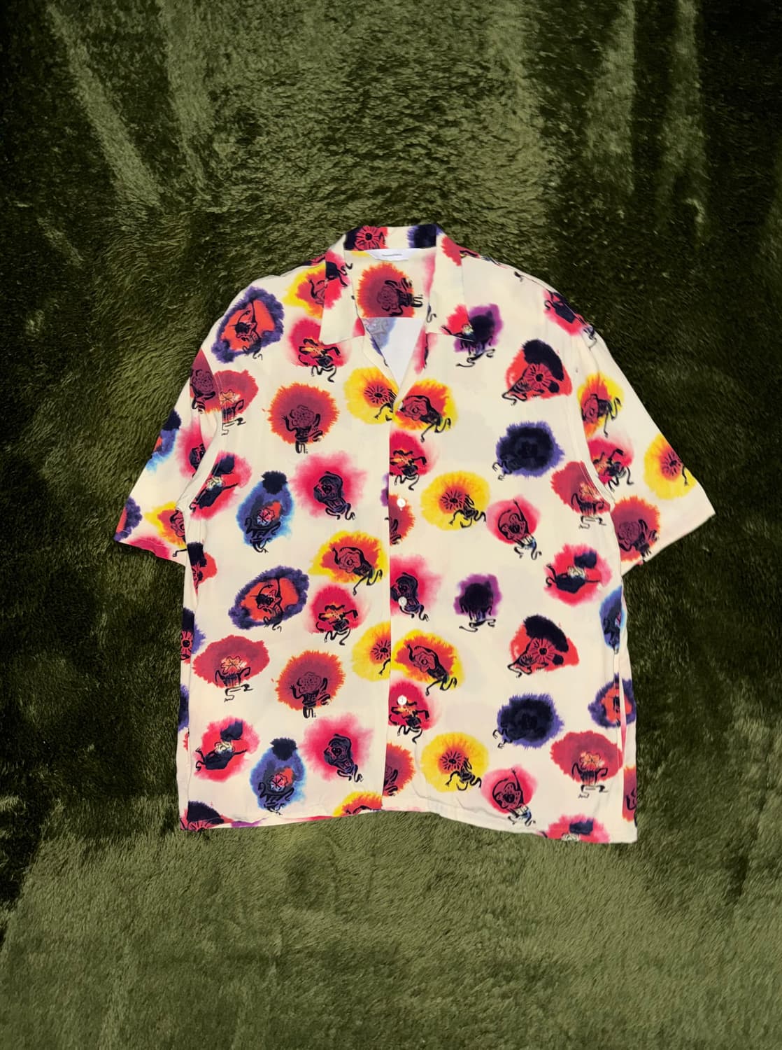 [XL] 사스콰치패브릭스 카신 레이온 오픈 카라 하프 셔츠 상품이미지1