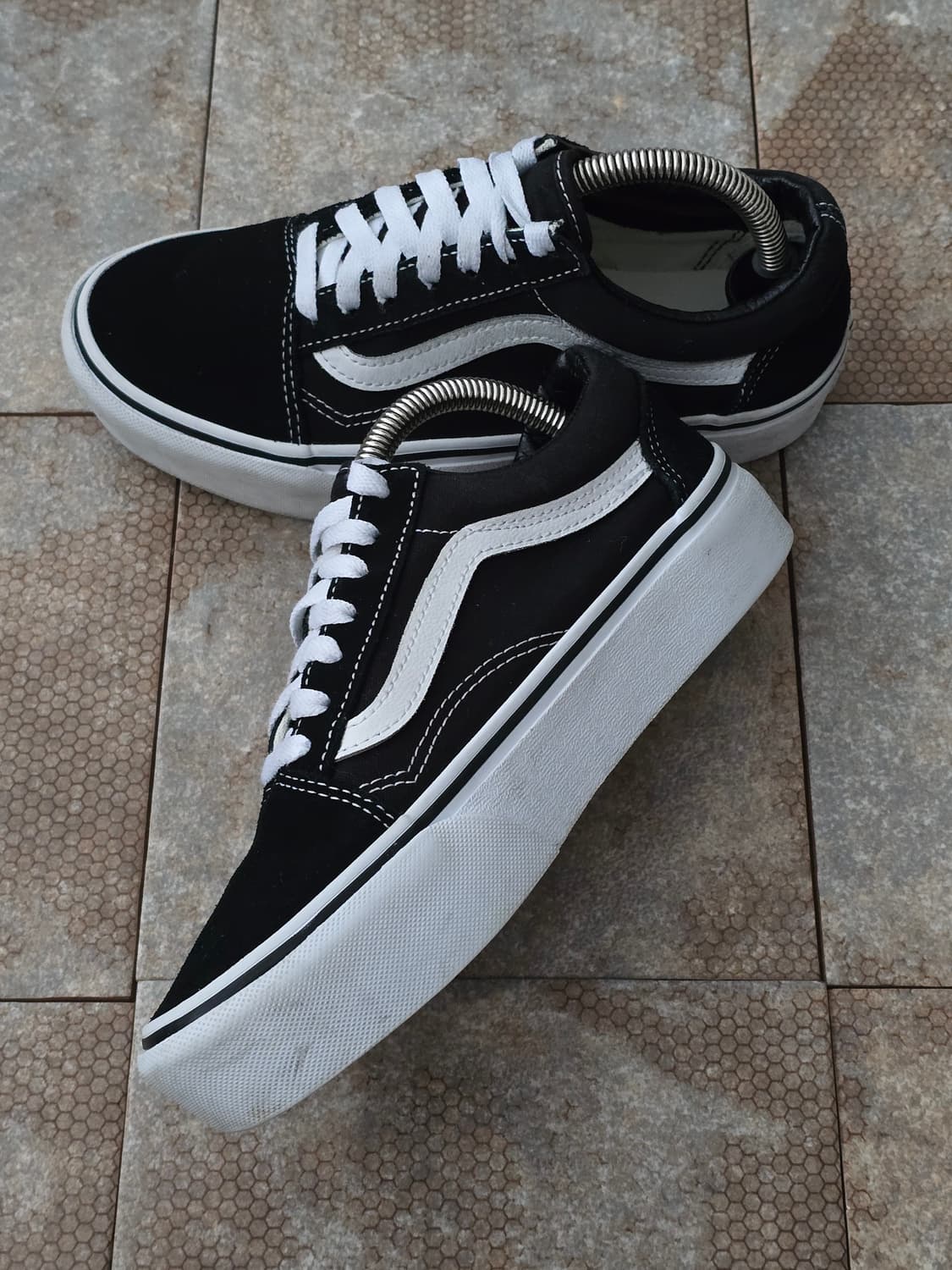 (230)반스 올드스쿨 플랫폼 검흰 상품이미지6