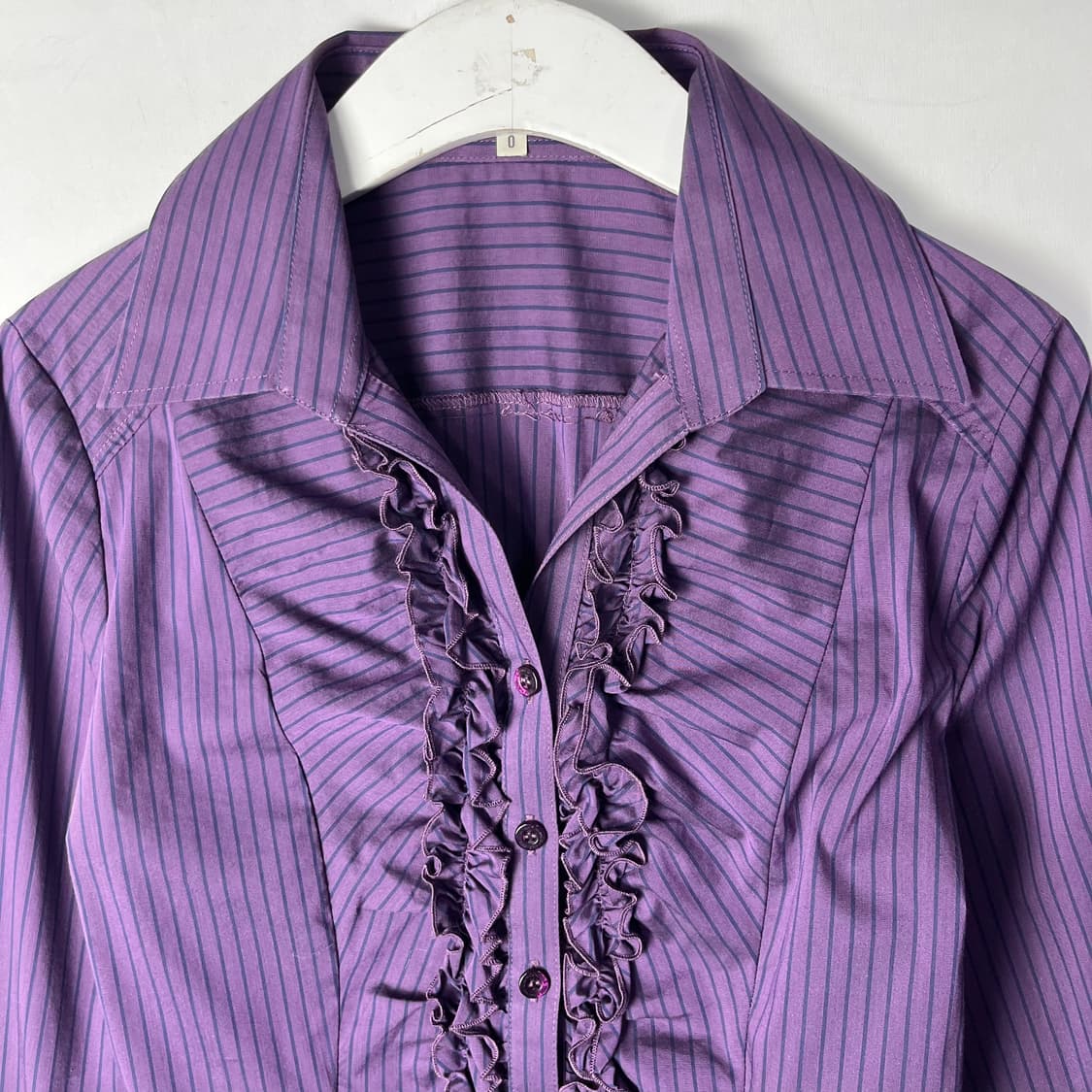 [Naracamic] 나라카미체 스트라이프 프릴 블라우스 상품이미지3