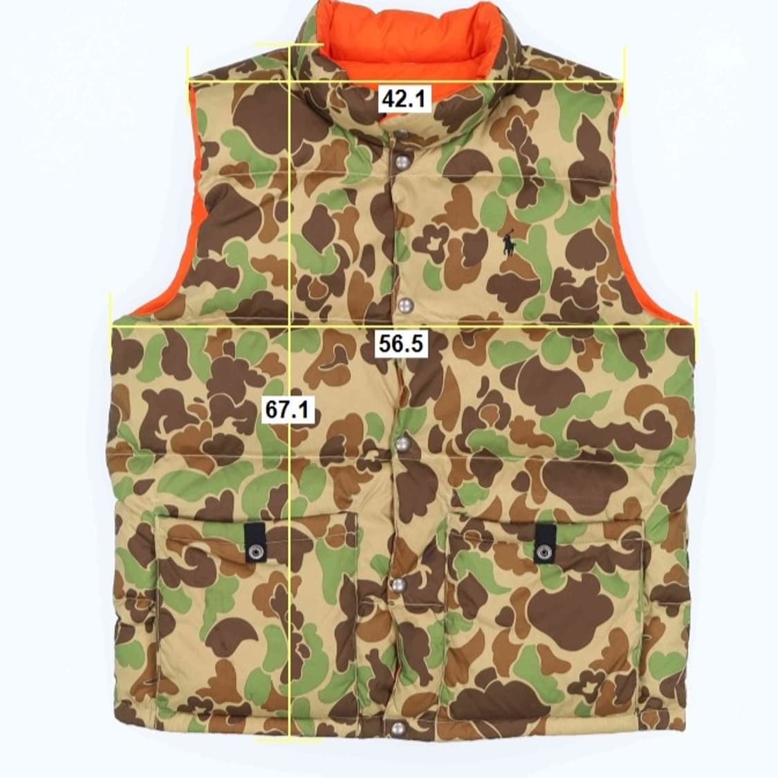 [XL] 신형 폴로 카모 리버시블 양면 푸퍼 다운 패딩 조끼 3857 상품이미지10