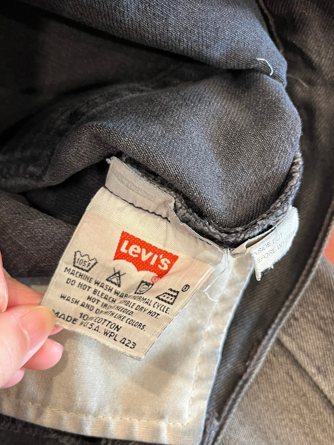 90s 리바이스 501 흑청 데님 팬츠 상품이미지8