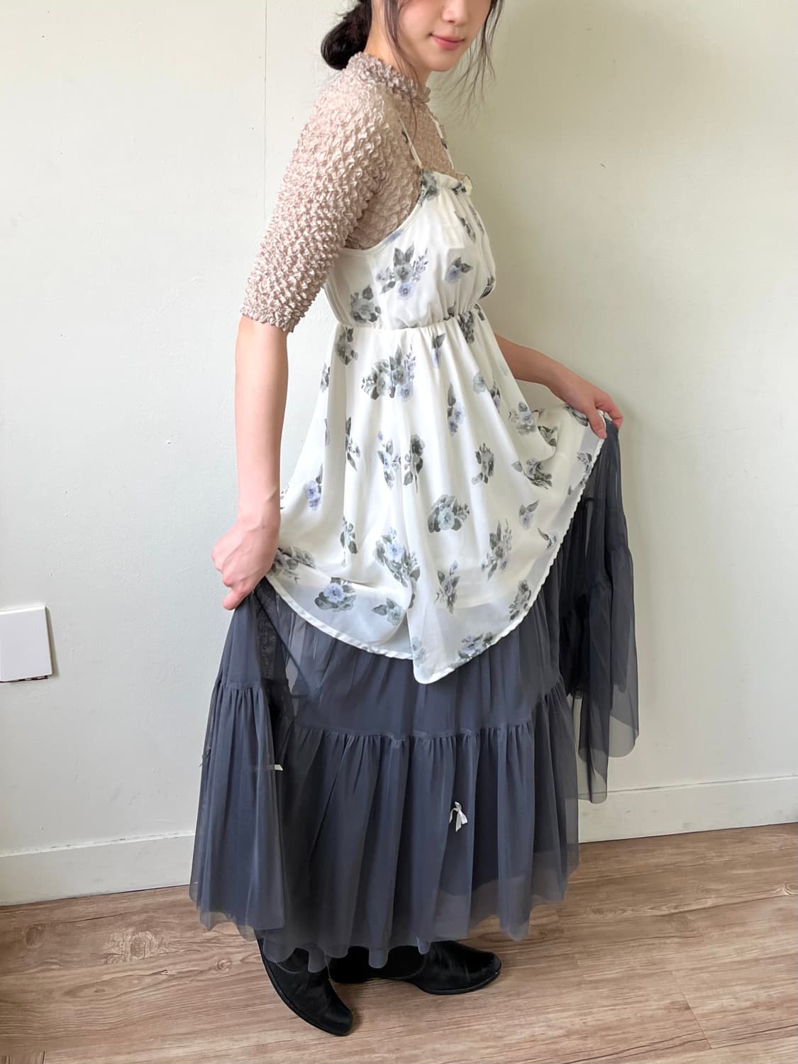 NICE CLAUP 플라워 원피스 상품이미지6