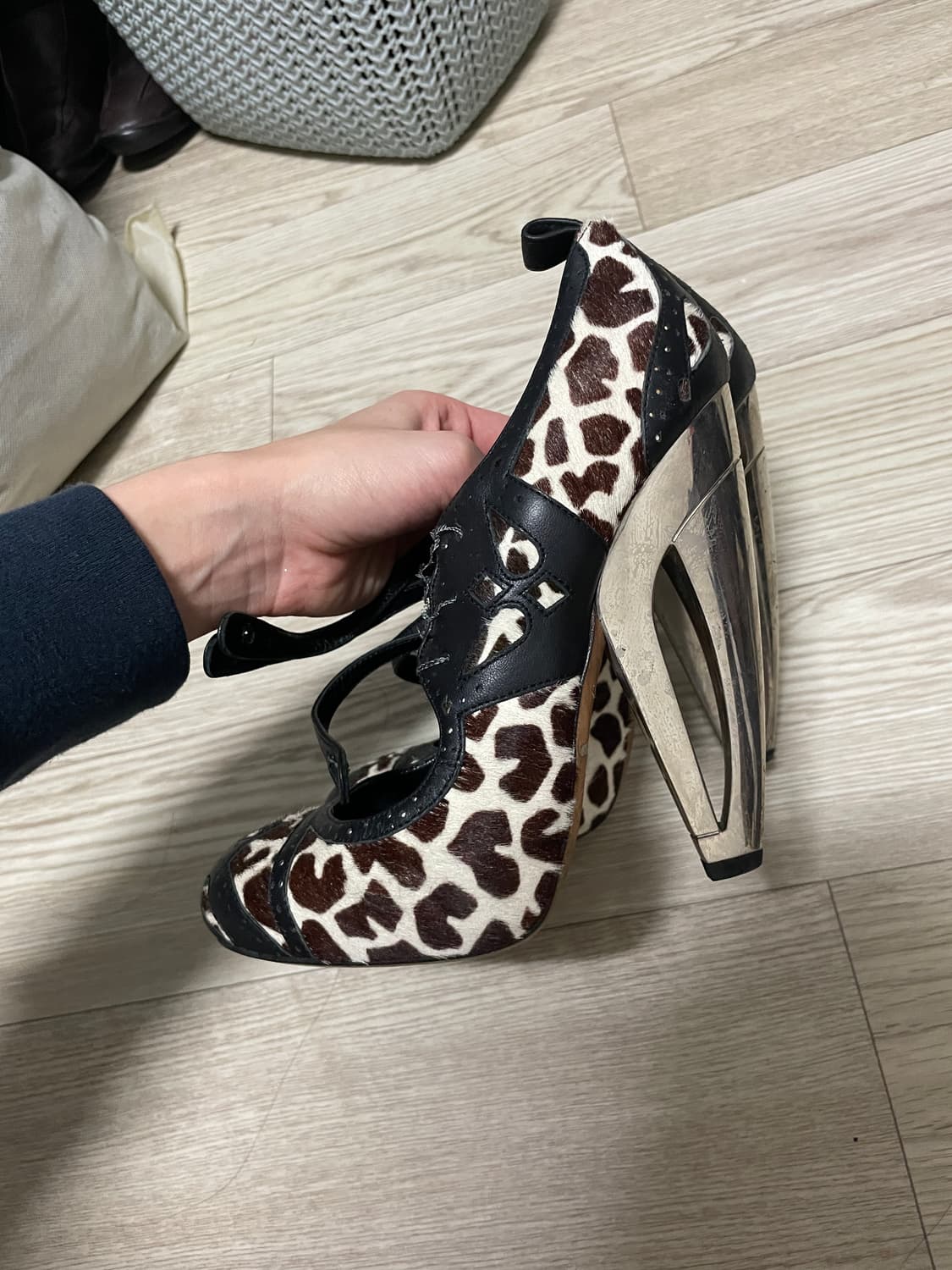 레오파드 송치 하이힐 상품이미지5
