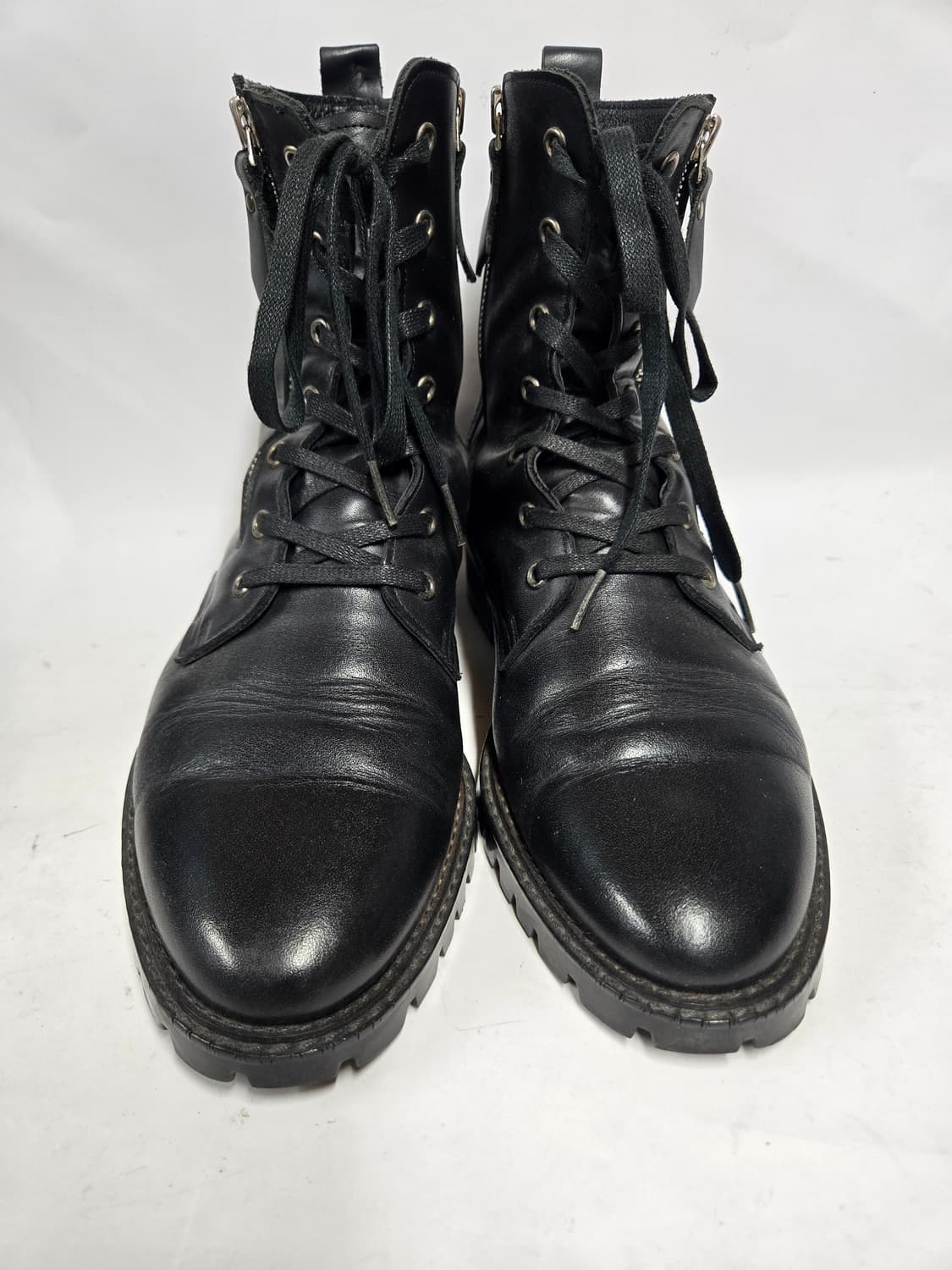 chaplin 핸드메이드블랙 가죽 레이스업 앵클 부츠260mm 상품이미지2