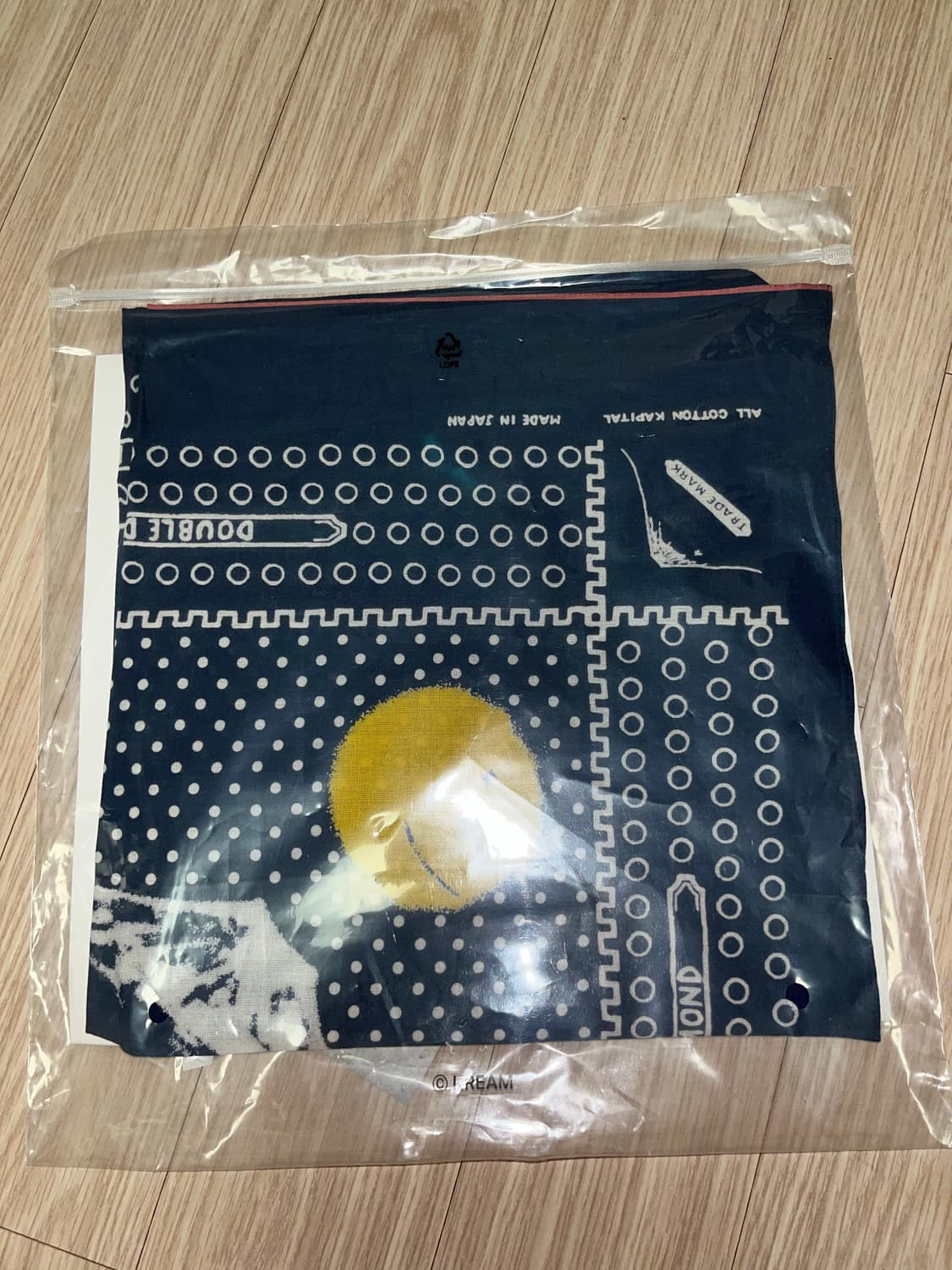 캐피탈 패스트컬러 셀비지 반다나(스카프) 네이비 새상품 상품이미지3