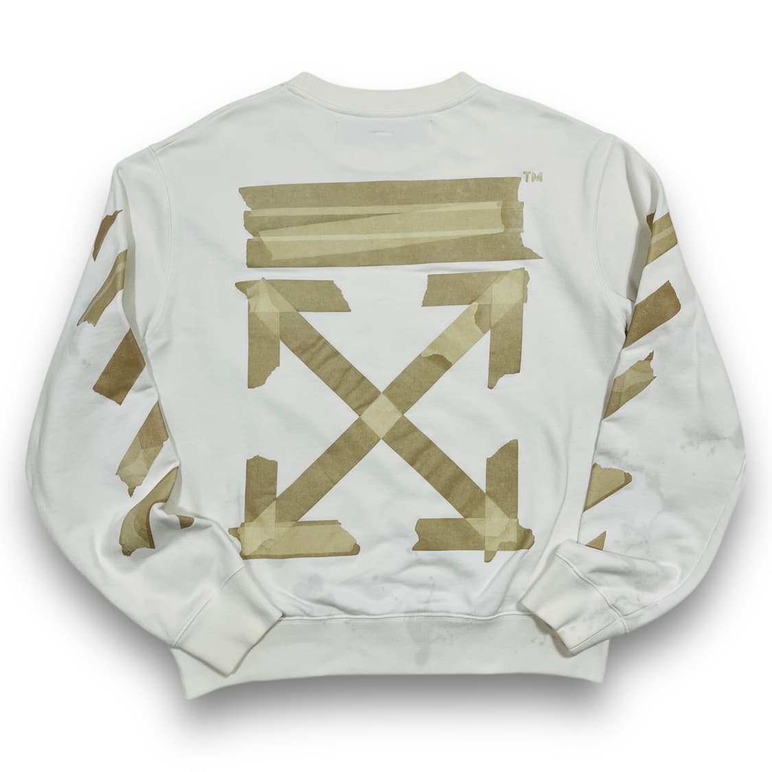 오프화이트 20ss 테이프 애로우 화이트 맨투맨 상품이미지3