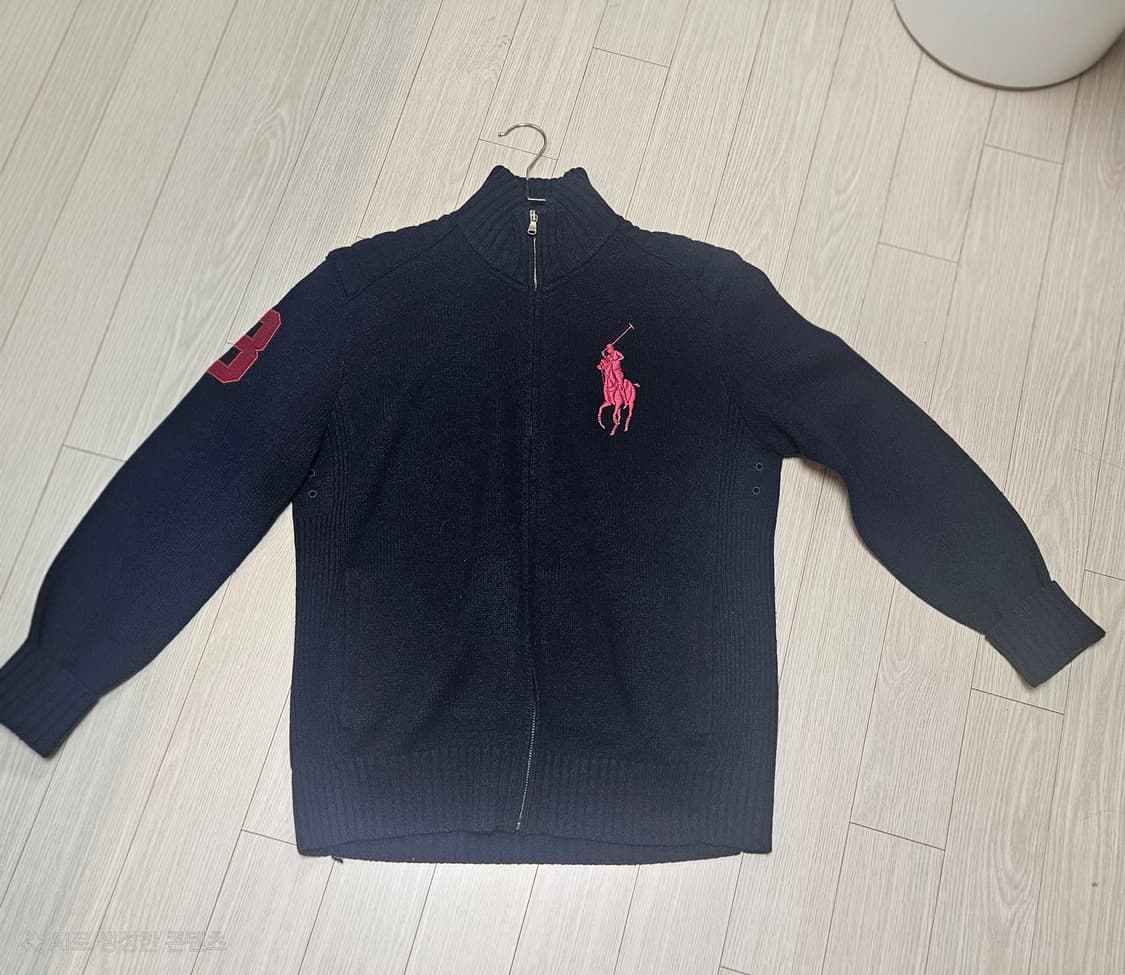 빅포니 폴로 니트집업 남색 상품이미지1