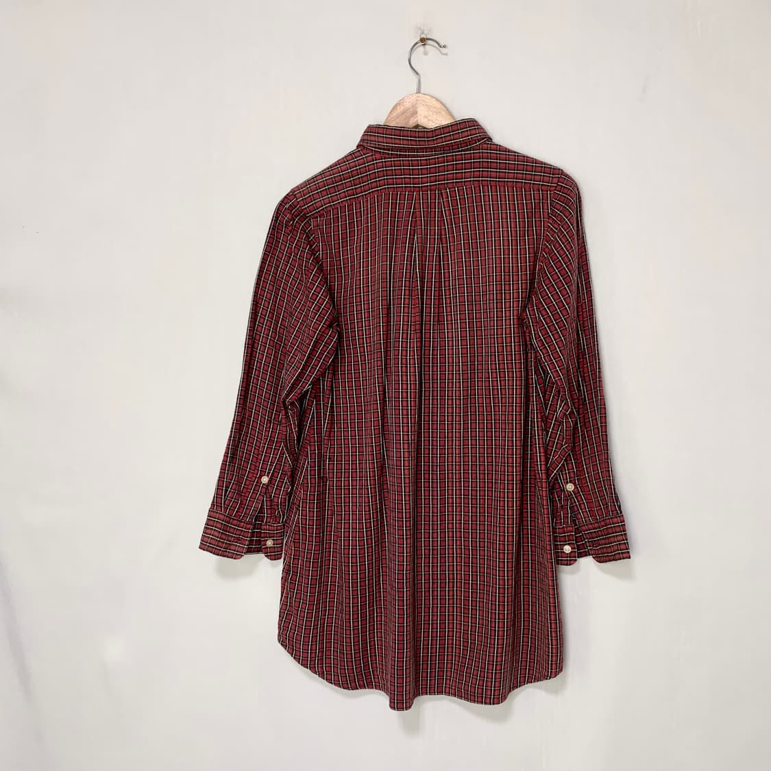 폴로 랄프로렌 블레이크 레드 체크 면 남방 긴팔 코튼 셔츠 홍콩st 상품이미지4