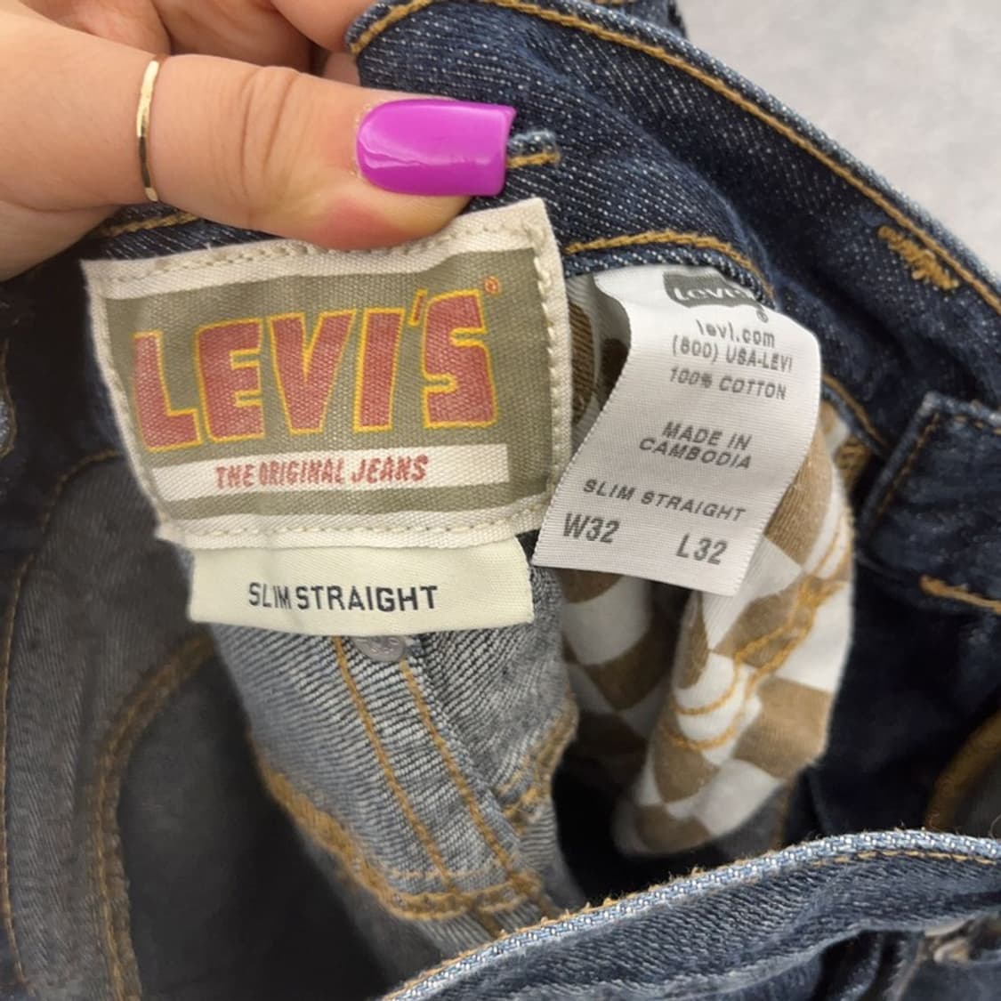리바이스 슬림 스트레이트핏 데님 팬츠 32인치 C06955 상품이미지6