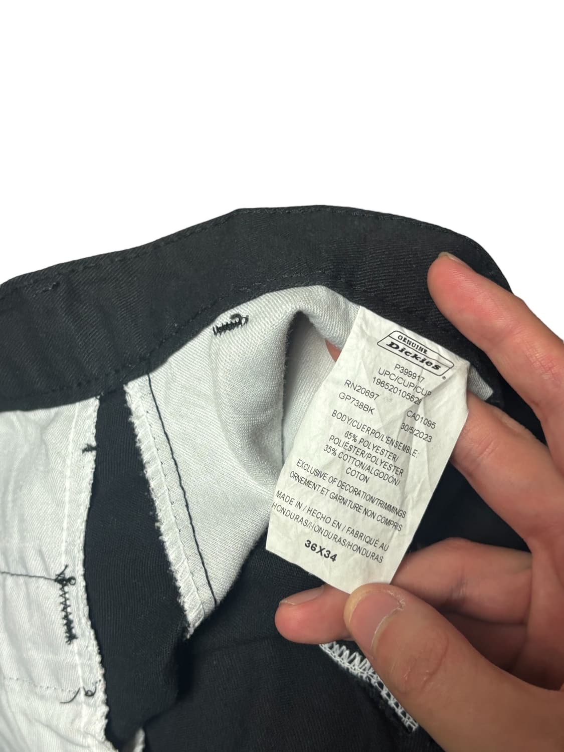 디키즈 더블니 블랙 치노 팬츠 상품이미지6