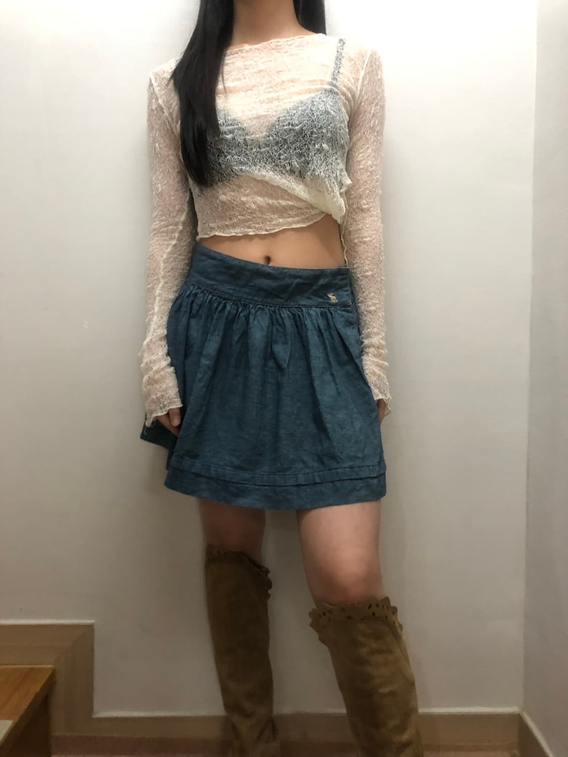 빈티지 아베크롬비 데님 미니 스커트 상품이미지4