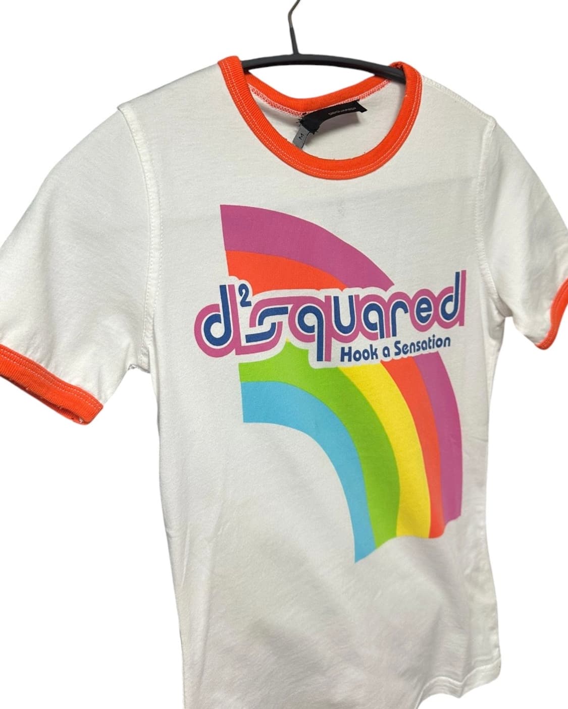 (새상품) DSQUARED2 레인보우 로고 링거 반팔티 M size 상품이미지3