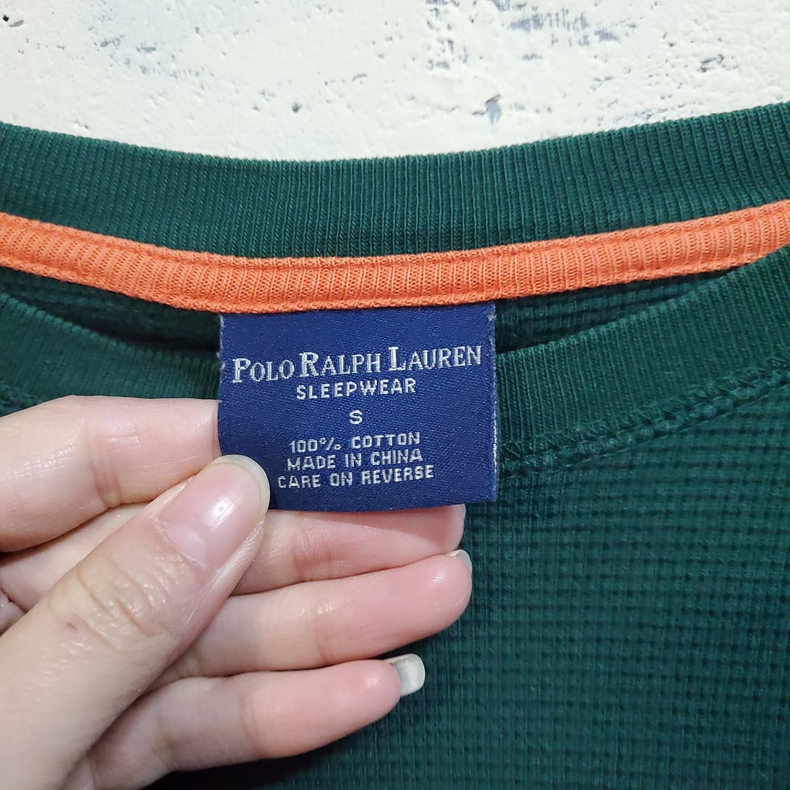 폴로 랄프로렌 와플 긴팔 티셔츠 그린  상품이미지4