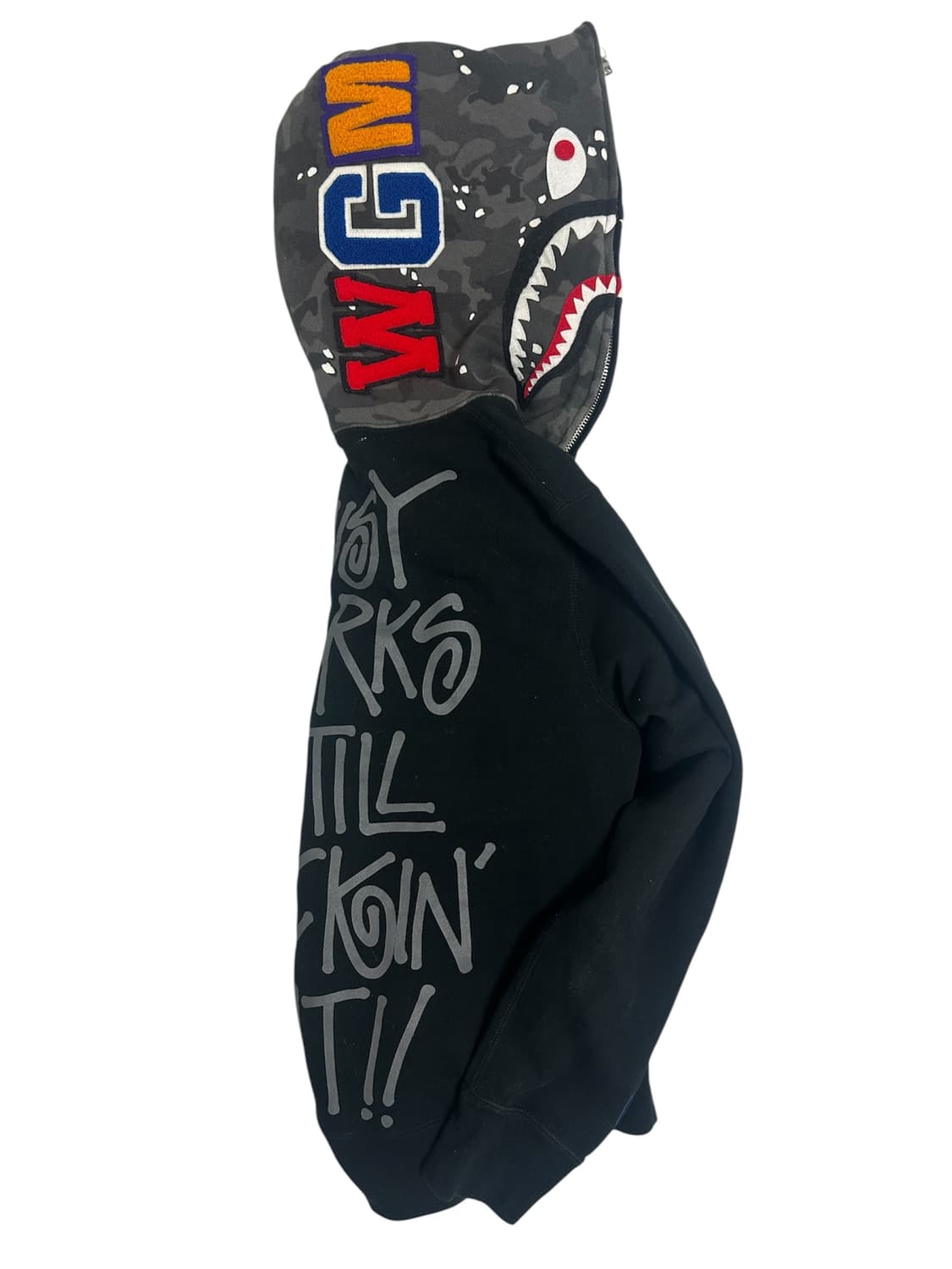 [초희귀] 베이프 X 스투시 샤크후드집업 상품이미지3