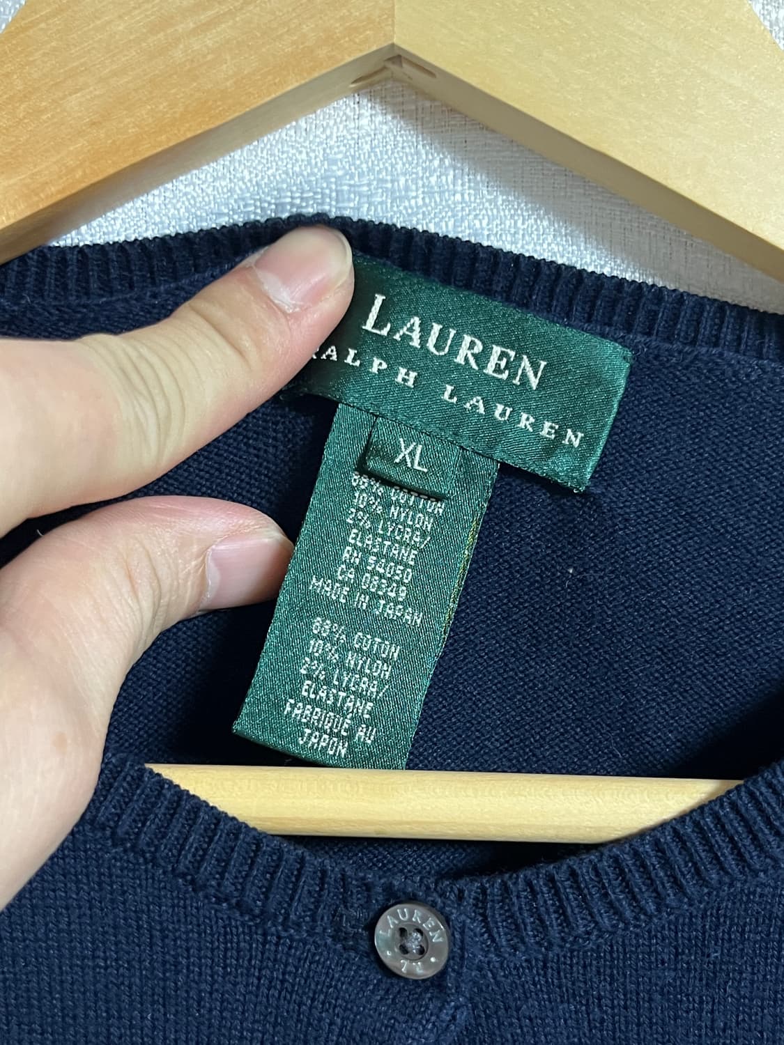 폴로 랄프로렌 U넥 네이비 가디건 XL 상품이미지4