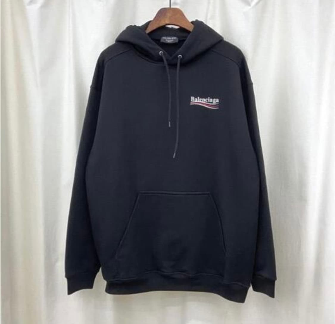 발렌시아가 22FW 웨이브로고 후드티 상품이미지2