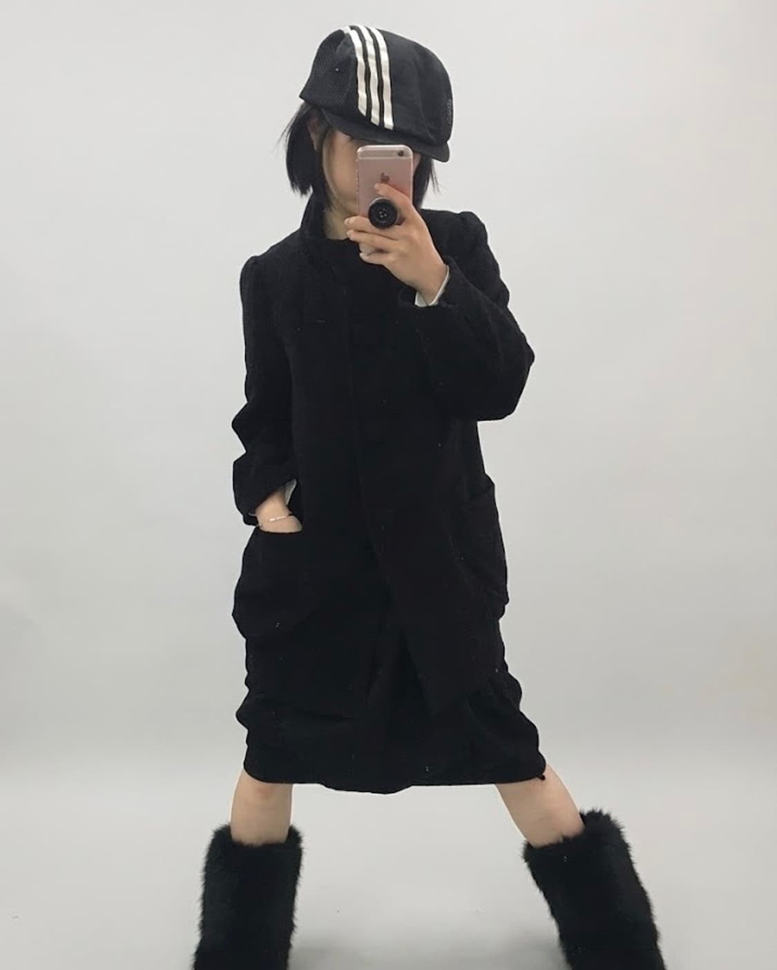 Black Minimal half Coat 상품이미지2