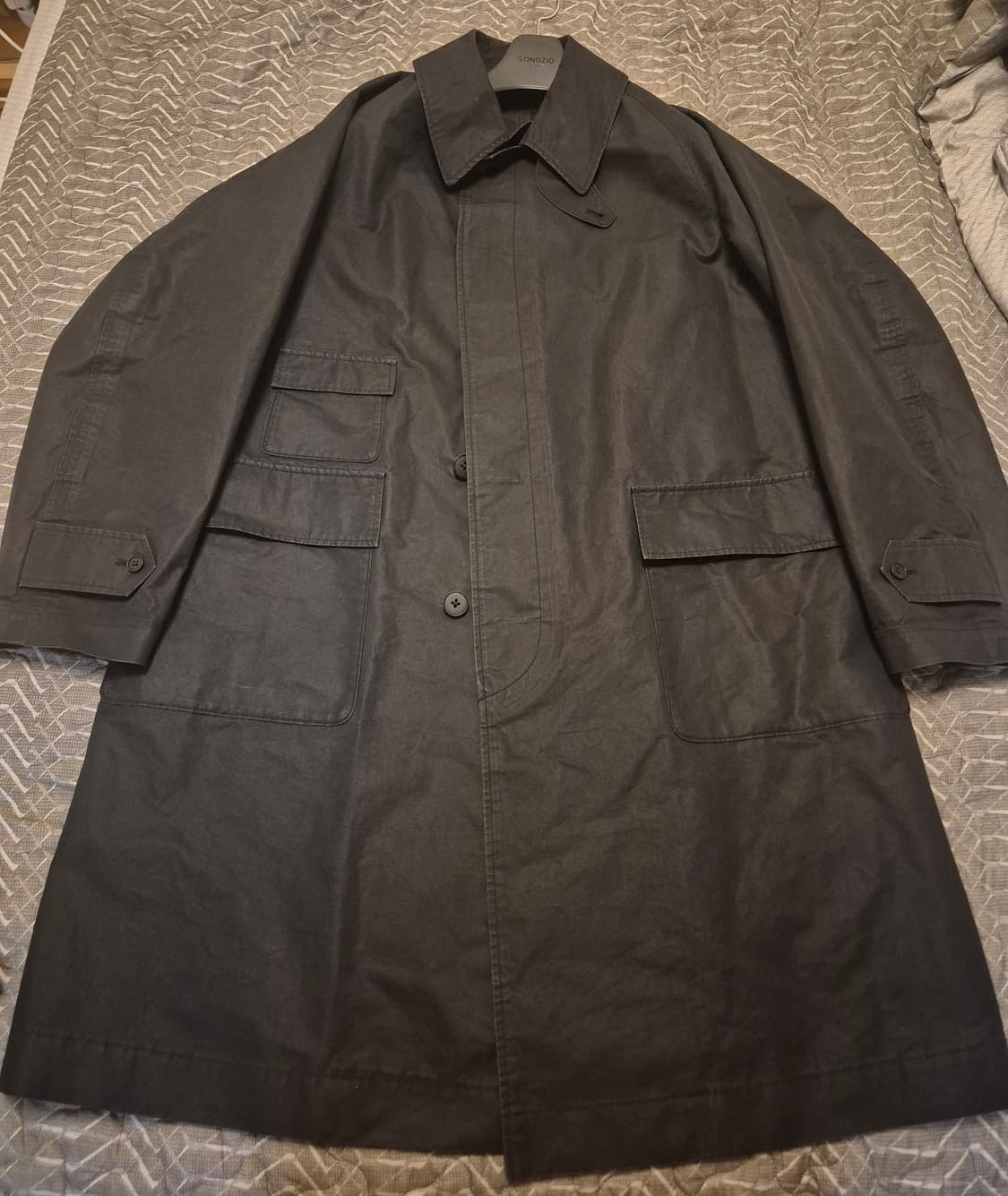 캡틴선샤인 트래블러 발마칸 트렌치코트 40 블랙 상품이미지1