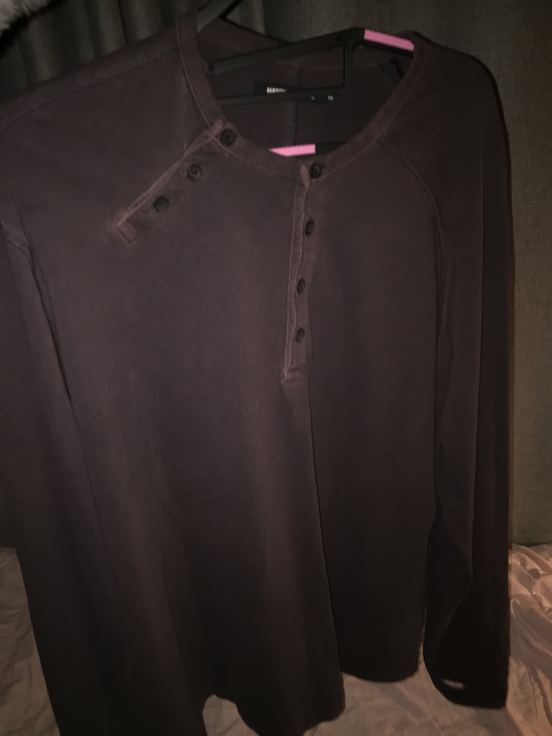 해칭룸 헨리넥 티셔츠 블루 차콜 상품이미지2