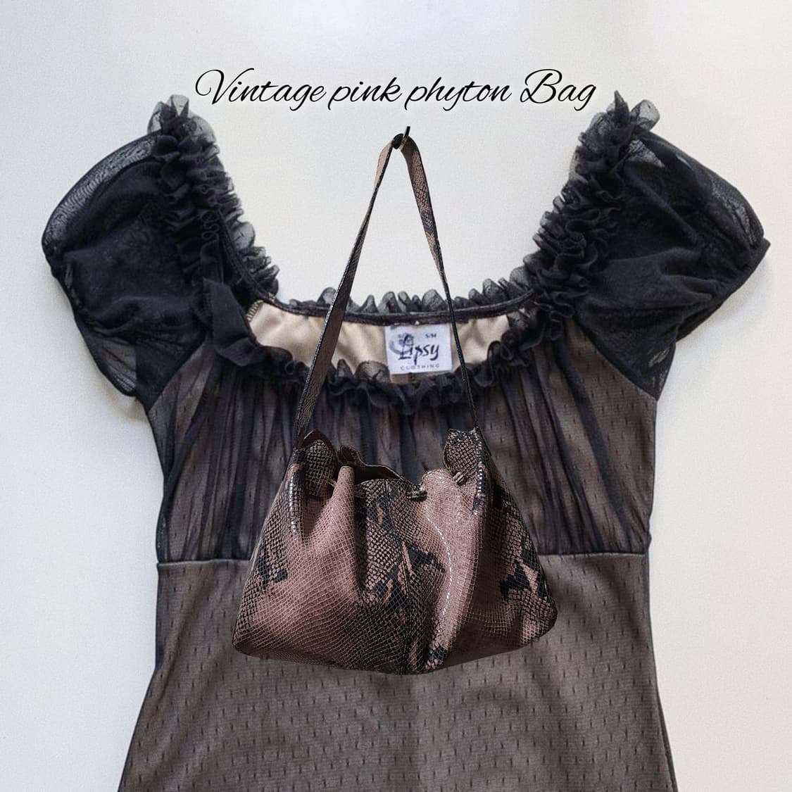 Vintage pink phyton Bag 상품이미지1