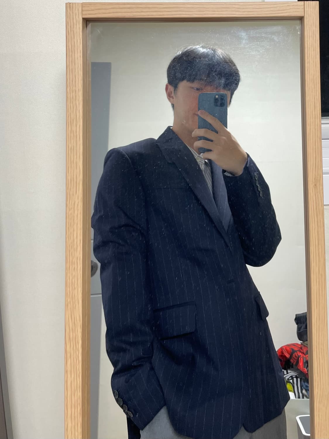 자라 컬렉션 핀스트라이프 블레이저 48 상품이미지6