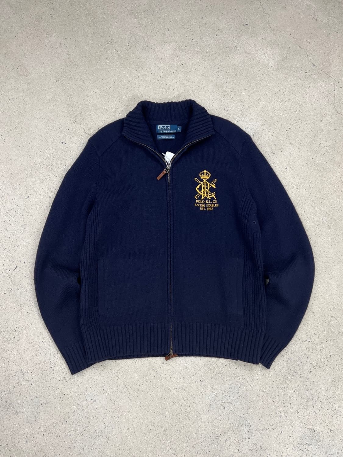 폴로 랄프로렌 크레스트 울 니트집업 상품이미지1