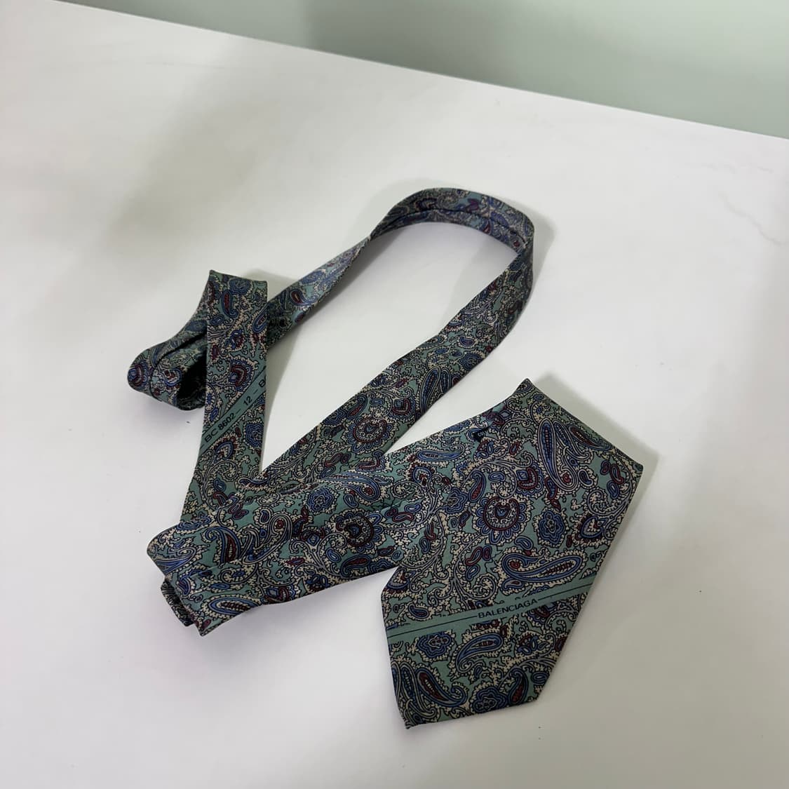 OS 발렌시아가 실크100% 페이즐리 넥타이 상품이미지2